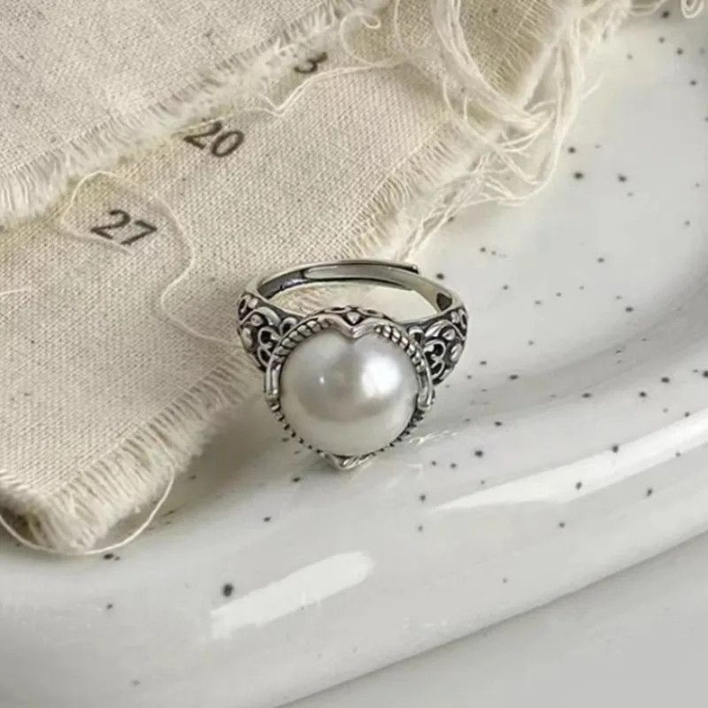 Jewelry Pearl Adjustable Ring Size ONE SIZE - 1 Thumbnail