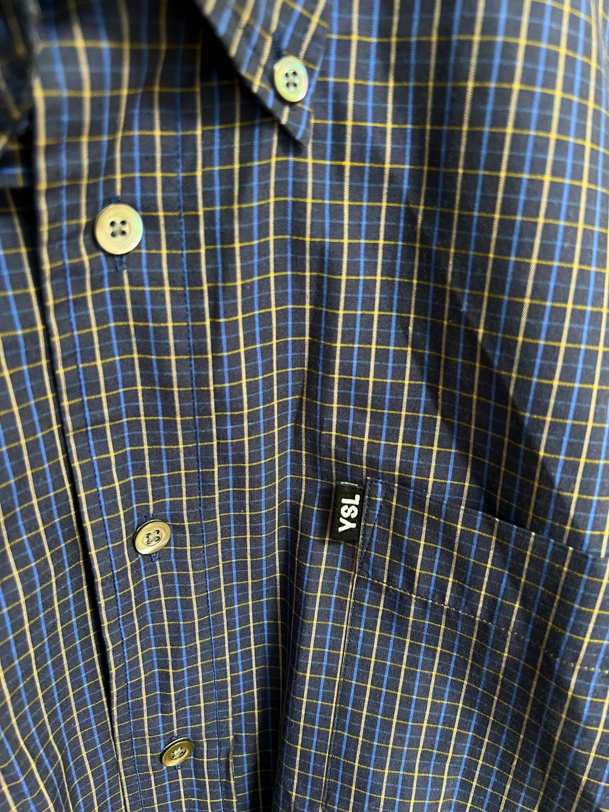 Saint Laurent Paris × Yves Saint Laurent Saint Laurent Jeans Button Up Shirt Long Sleeve Plaid YSL Size US M / EU 48-50 / 2 - 3 Thumbnail