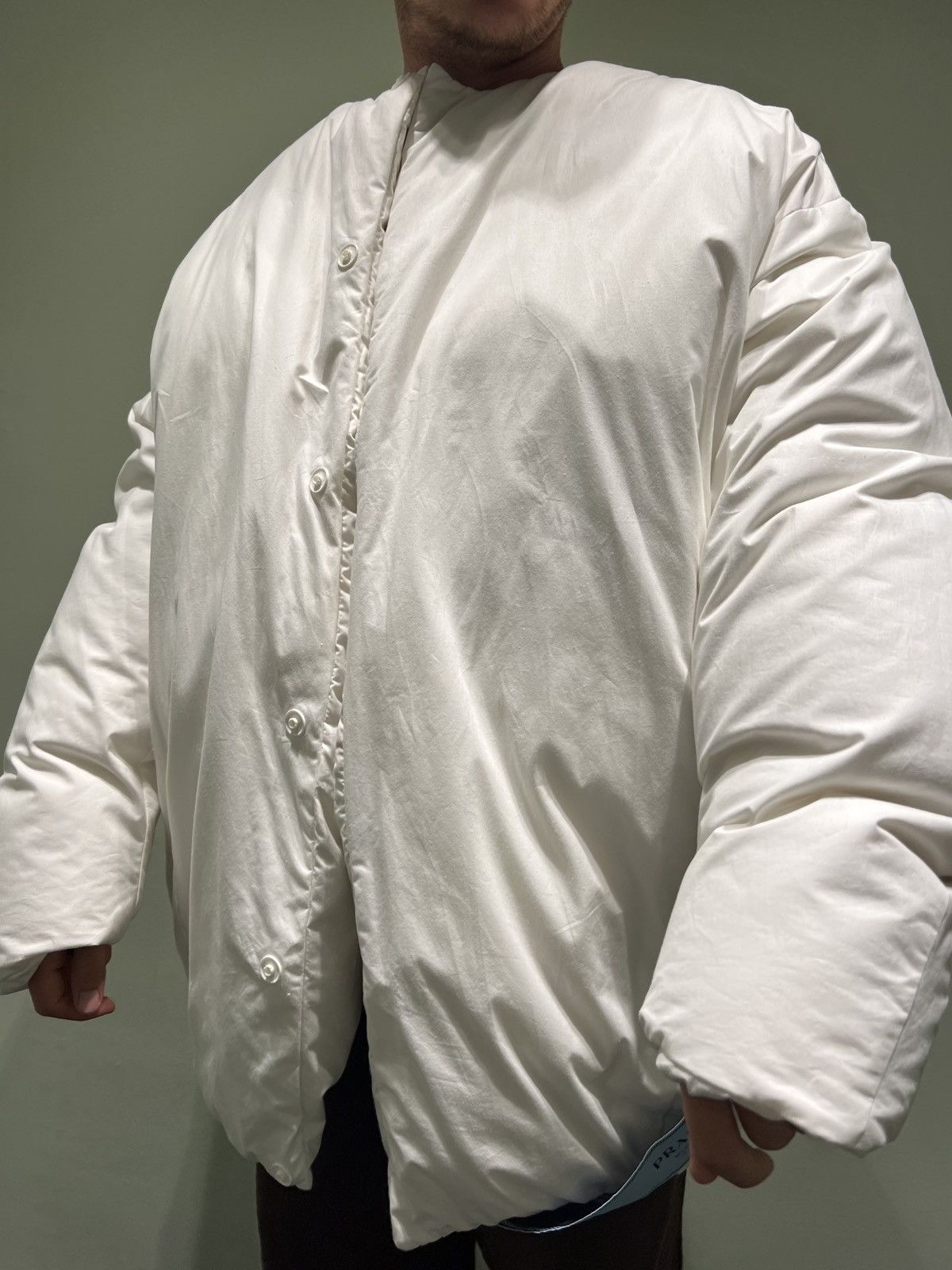 Prada $3.3K VALUE RUNWAY Down Jacket in white Size US XL / EU 56 / 4 - 5 Thumbnail