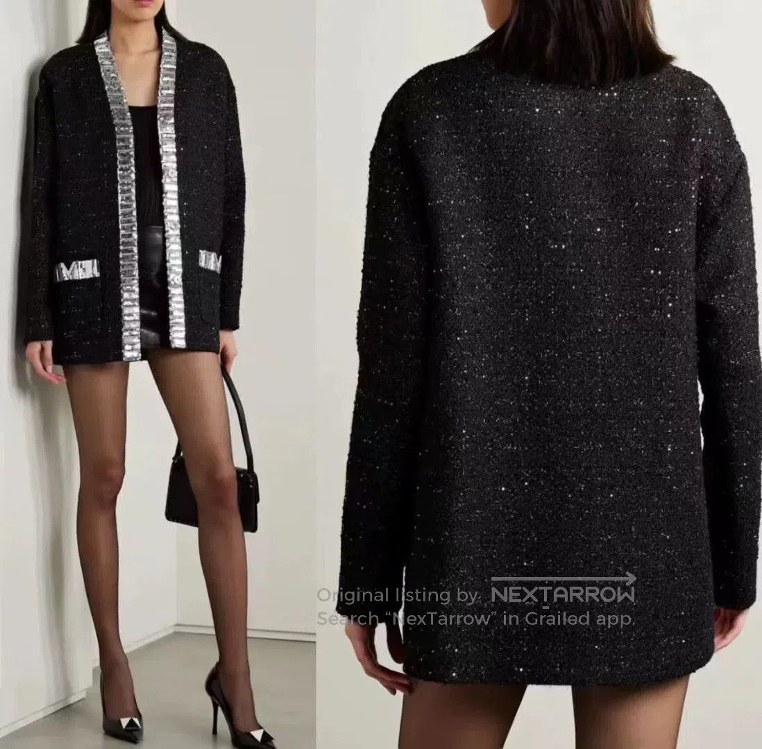Valentino Valentino Black Sequined V. Size S / US 4 / IT 40 - 9 Thumbnail
