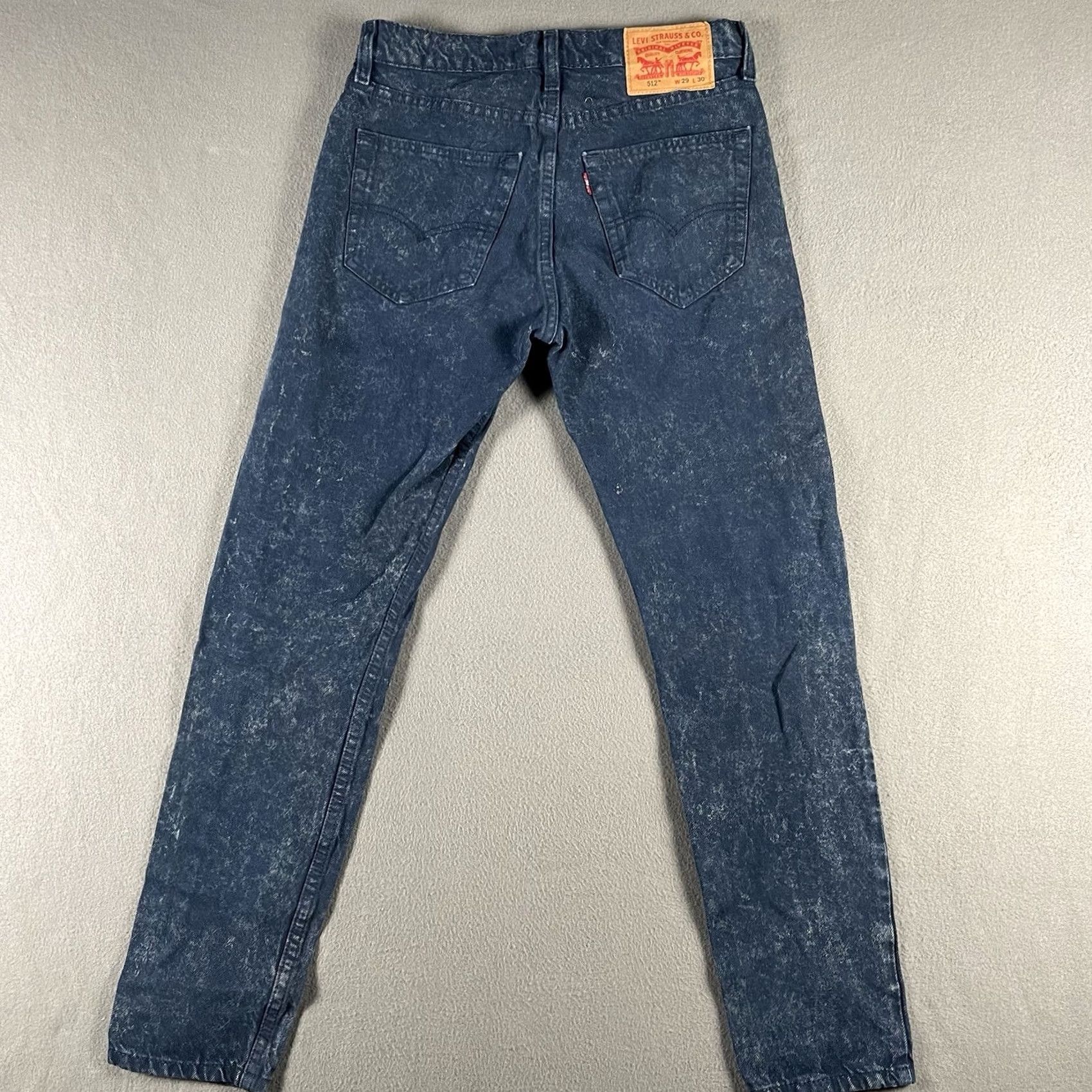 Levi's Levi’s 512 Jeans Mens 29x30 Blue Acid Wash Slim Denim Pants Taper Jeans Size US 29 - 5 Thumbnail