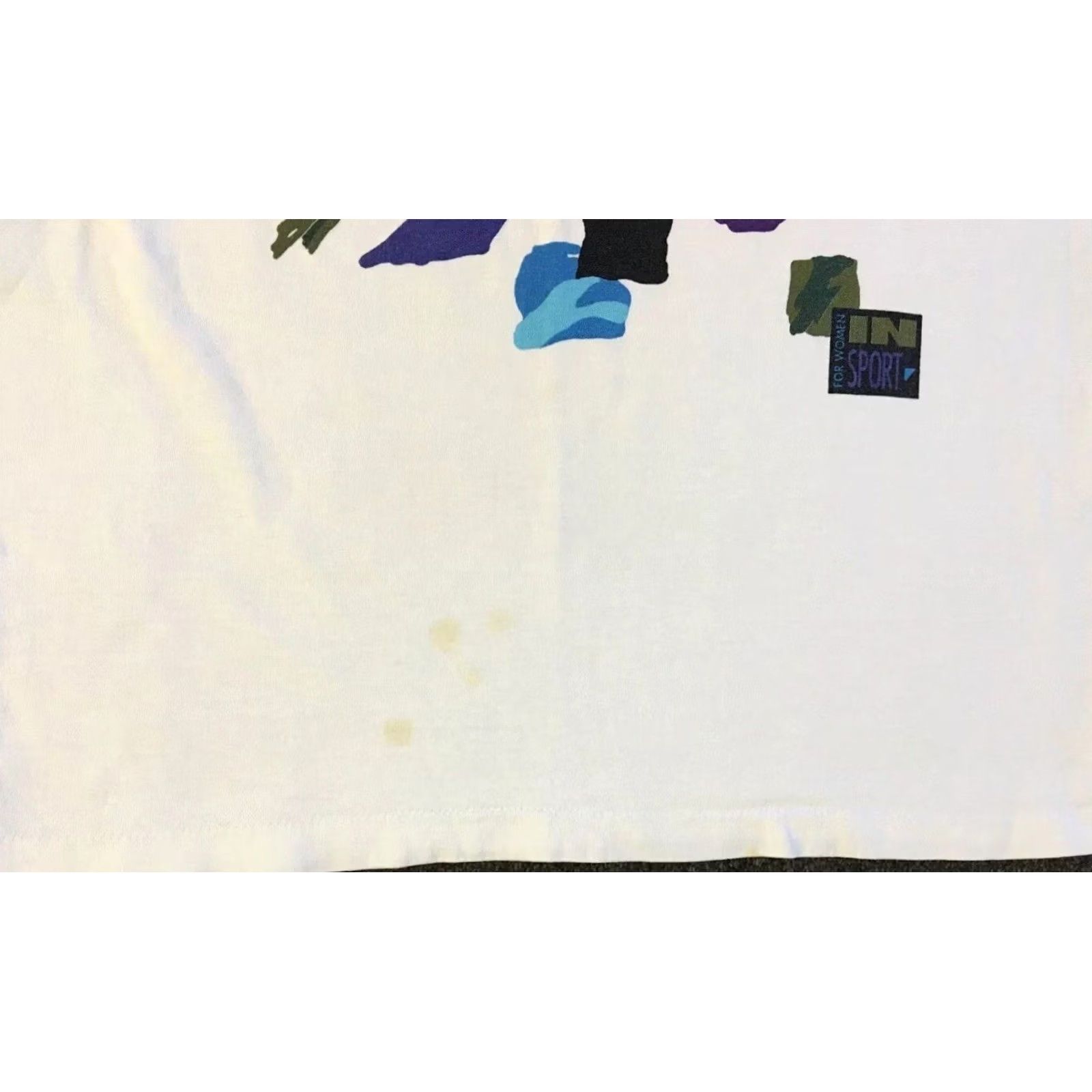 Vintage VINTAGE 90s Abstract Flower Art Faded Distressed Shirt S White Unisex Adults Long Sleeve T-Shirt USA Single Stitch Size S Boys Girls Mens Womens Size US S / EU 44-46 / 1 - 6 Thumbnail