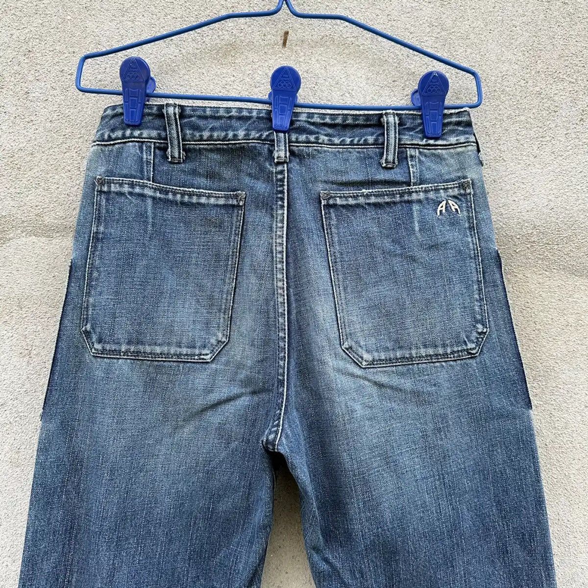 American Apparel SICKS 💥AMERICANA JEANS VINTAGE DENIM BLUE WASH BAKER PANTS Size US 27 - 12 Thumbnail