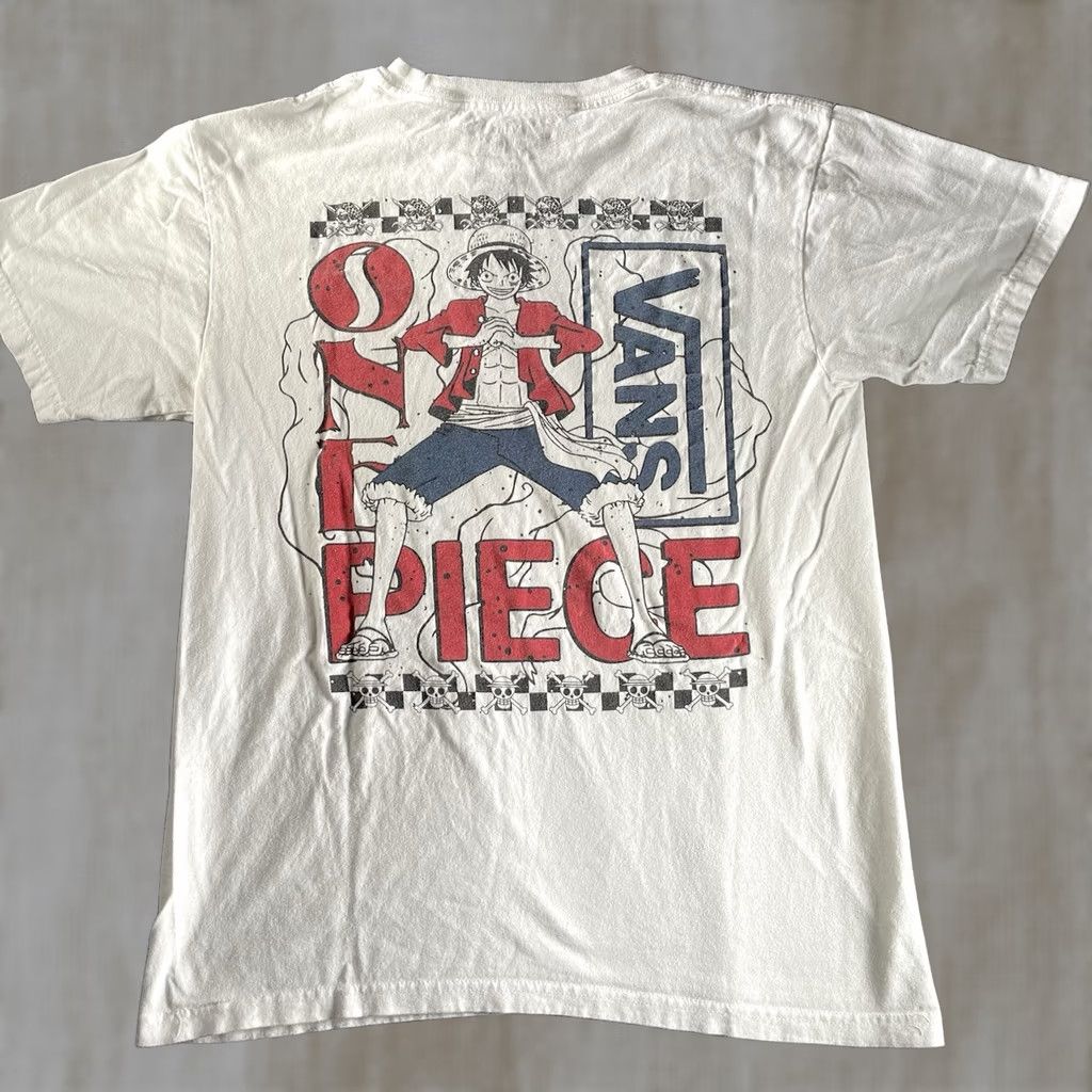 Vans Vans x One Piece Shirt Mens Small Graphic Tee Monkey D. Luffy White Canvas Cotton Regular Short Sleeve T-Shirt Manga Beach Skater Summer Theme Size US S / EU 44-46 / 1 - 1 Thumbnail
