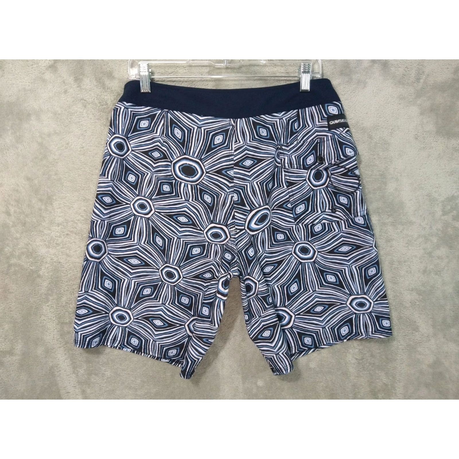 Quiksilver Quiksilver Shorts Mens 32 Dryflight High Line Geometric Board Swim Trunks Surf Blue Geometric 32 Mens Beach Surfing Board Shorts Size US 32 / EU 48 - 2 Thumbnail