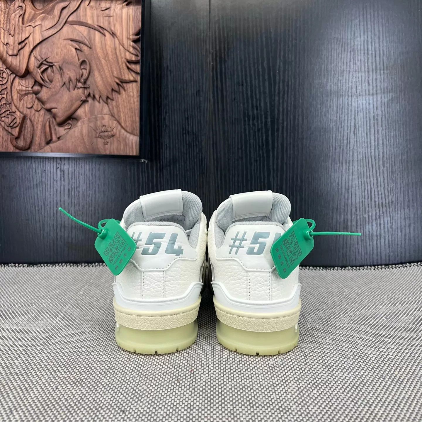 Louis Vuitton LV Trainer White Cement UK1.5 Worn 2x Original Box Size US 4 / IT 34 - 5 Thumbnail