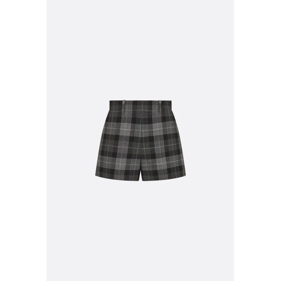 Dior DIOR Gray Check N Dior Virgin Wool Shorts New & Authentic (W Size 30" / US 8 / IT 44 - 1 Preview