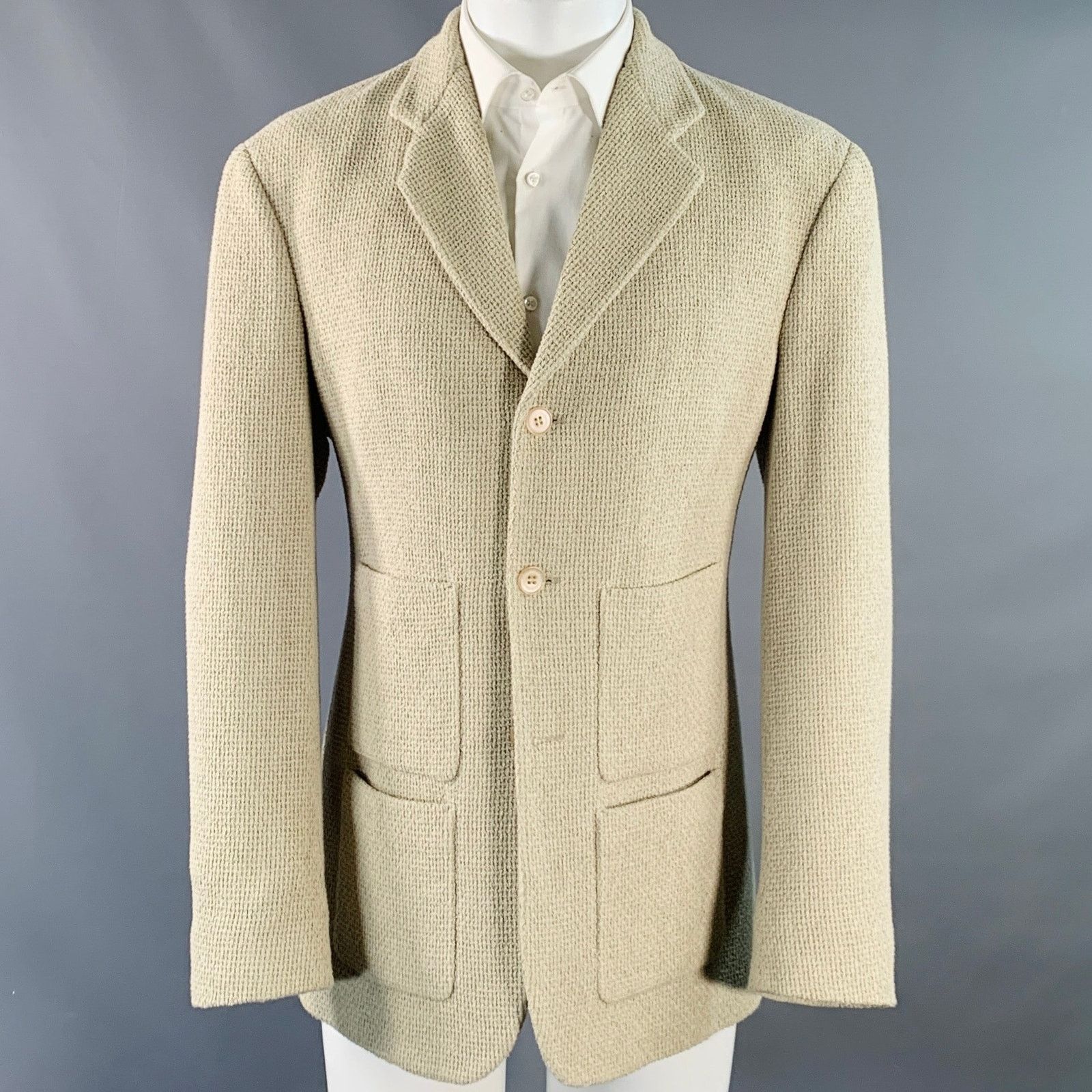 Maison Margiela MAISON MARTIN MARGIELA Woven Cotton Notch Lapel Sport Coat Size 40R - 1 Thumbnail