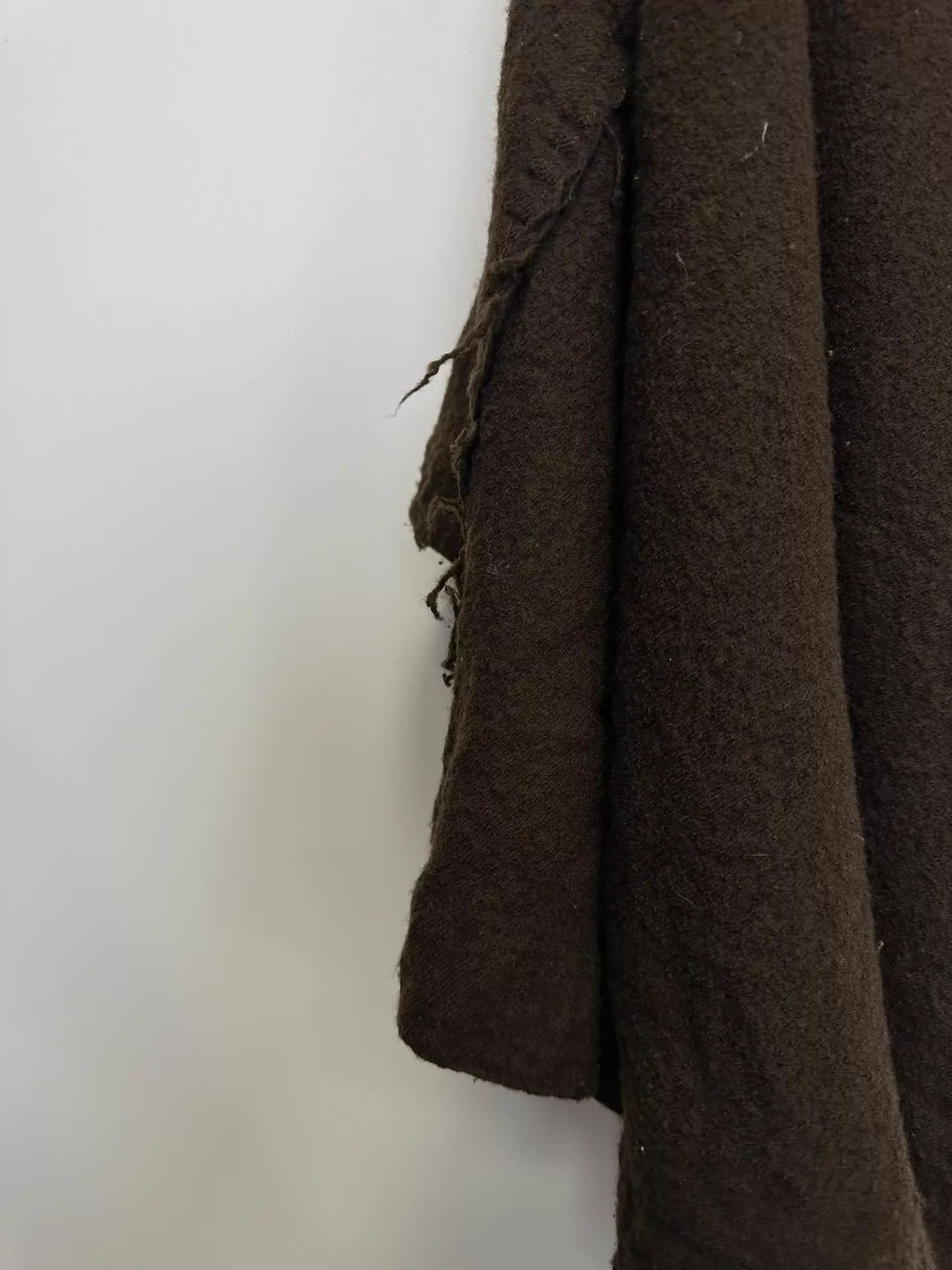 Comme des Garcons Comme des Garçons 07AW Olive Felted Ripped Skirt Size S / US 4 / IT 40 - 5 Thumbnail