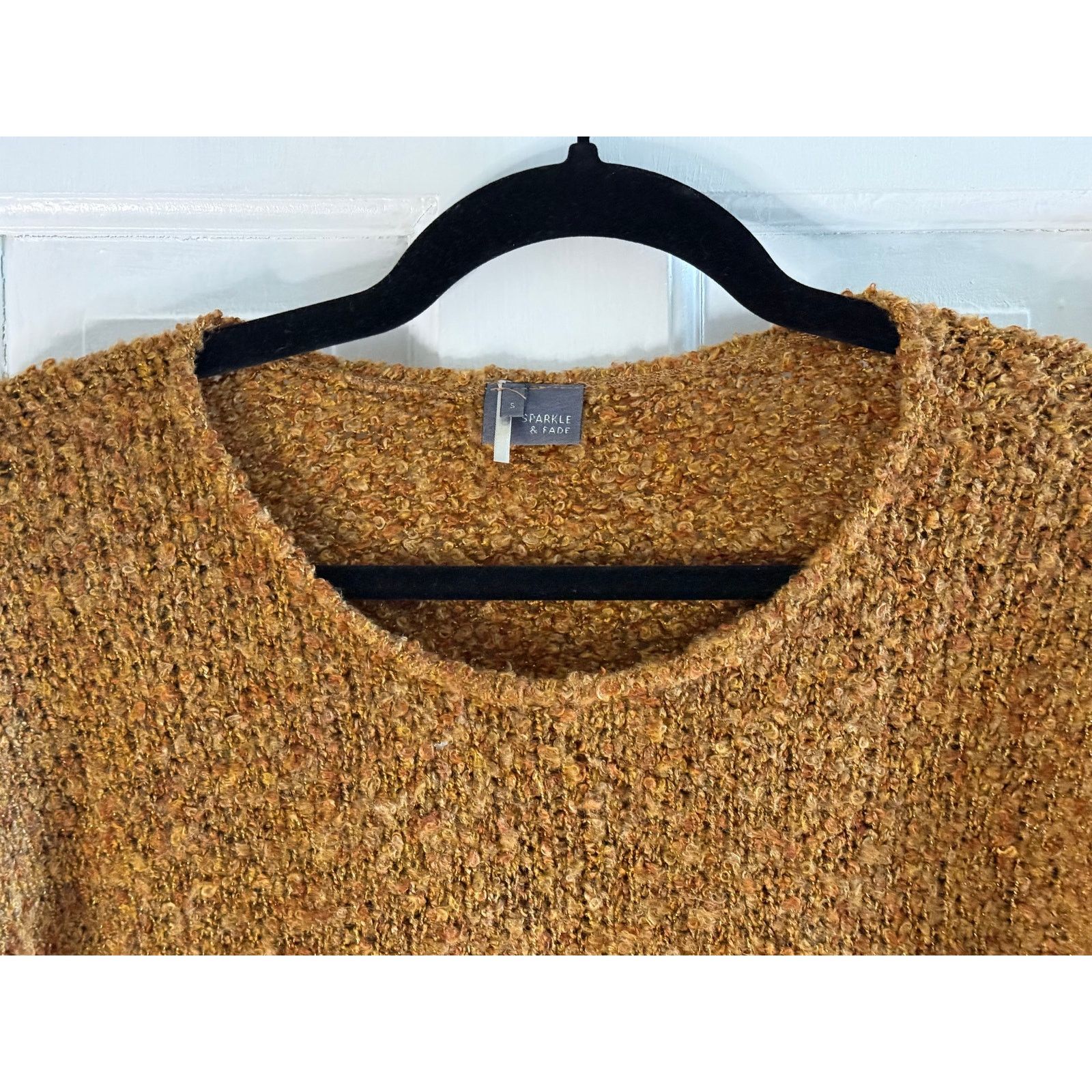Urban Outfitters Sparkle Fade Square Golden Brown Short Sleeve Sweater Small Size S / US 4 / IT 40 - 2 Thumbnail