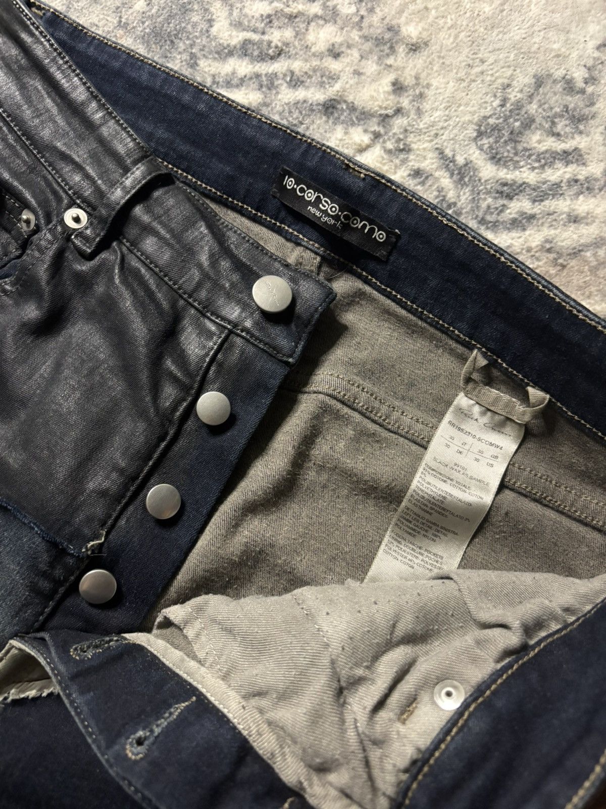 Rick Owens Rick Owens Mainline Sample Wax Tyrone Cut Denim Size US 30 / EU 46 - 4 Thumbnail
