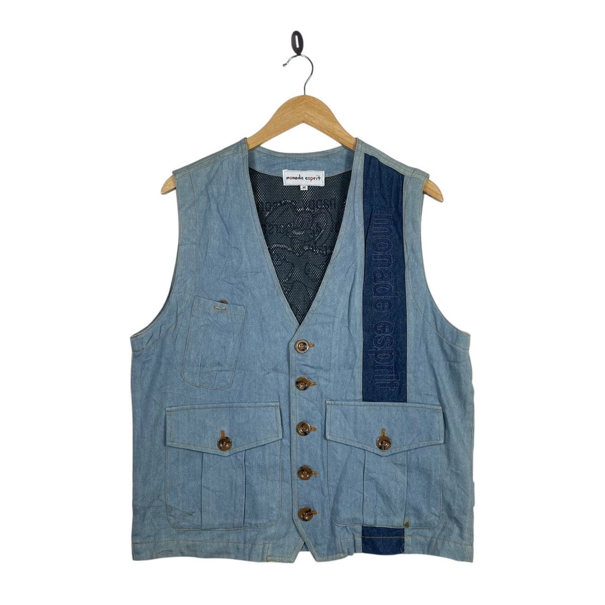 Esprit Vintage Monade Esprit Denim Utility Vest Cartoon Graphic Size US M / EU 48-50 / 2 - 1 Thumbnail