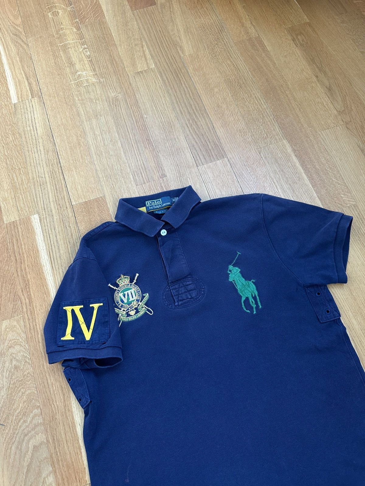 Polo Ralph Lauren Vintage Polo Ralph Lauren Polos Green Big Logo Y2K Size US M / EU 48-50 / 2 - 11 Thumbnail