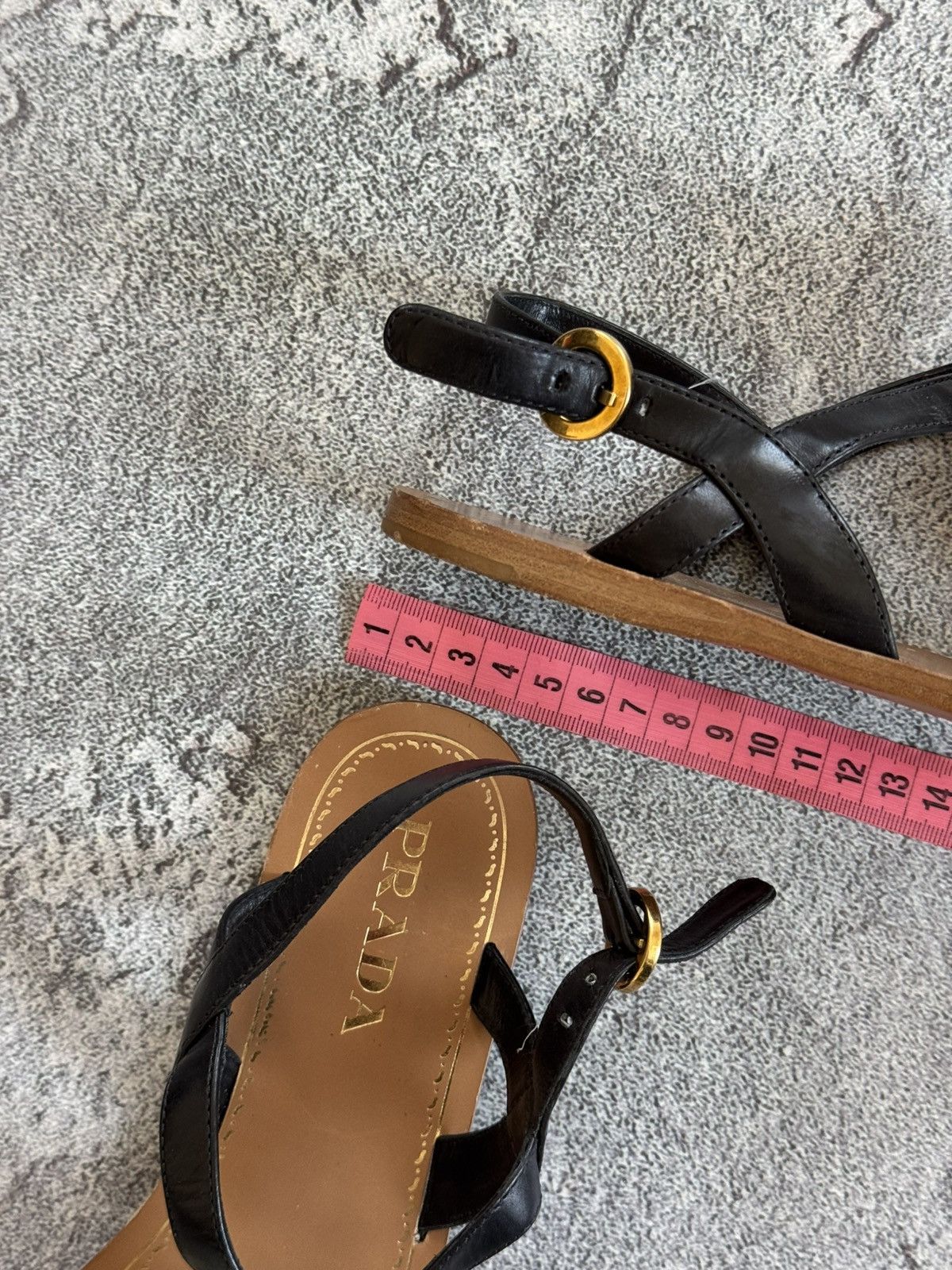 Designer × Prada Prada 37.5 sandals flip flops slippers slide leather strap Size US 7.5 / IT 37.5 - 18 Thumbnail