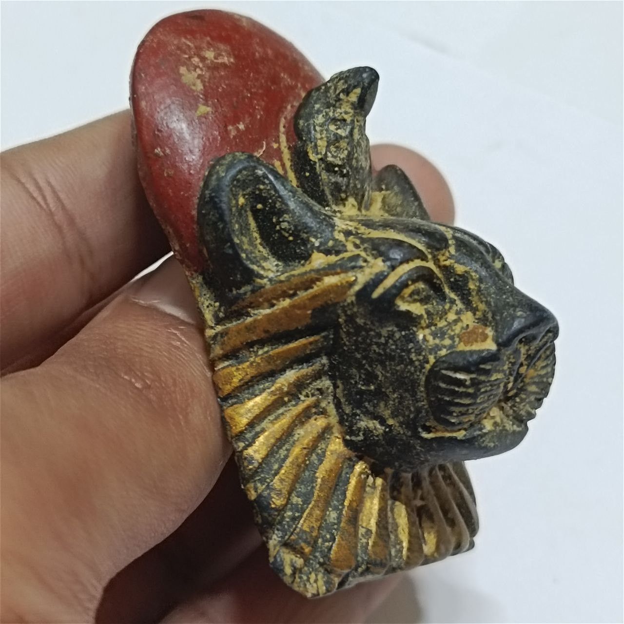 Other Ancient Egyptian Bastet head pendant, cat dess carving Size ONE SIZE - 2 Thumbnail