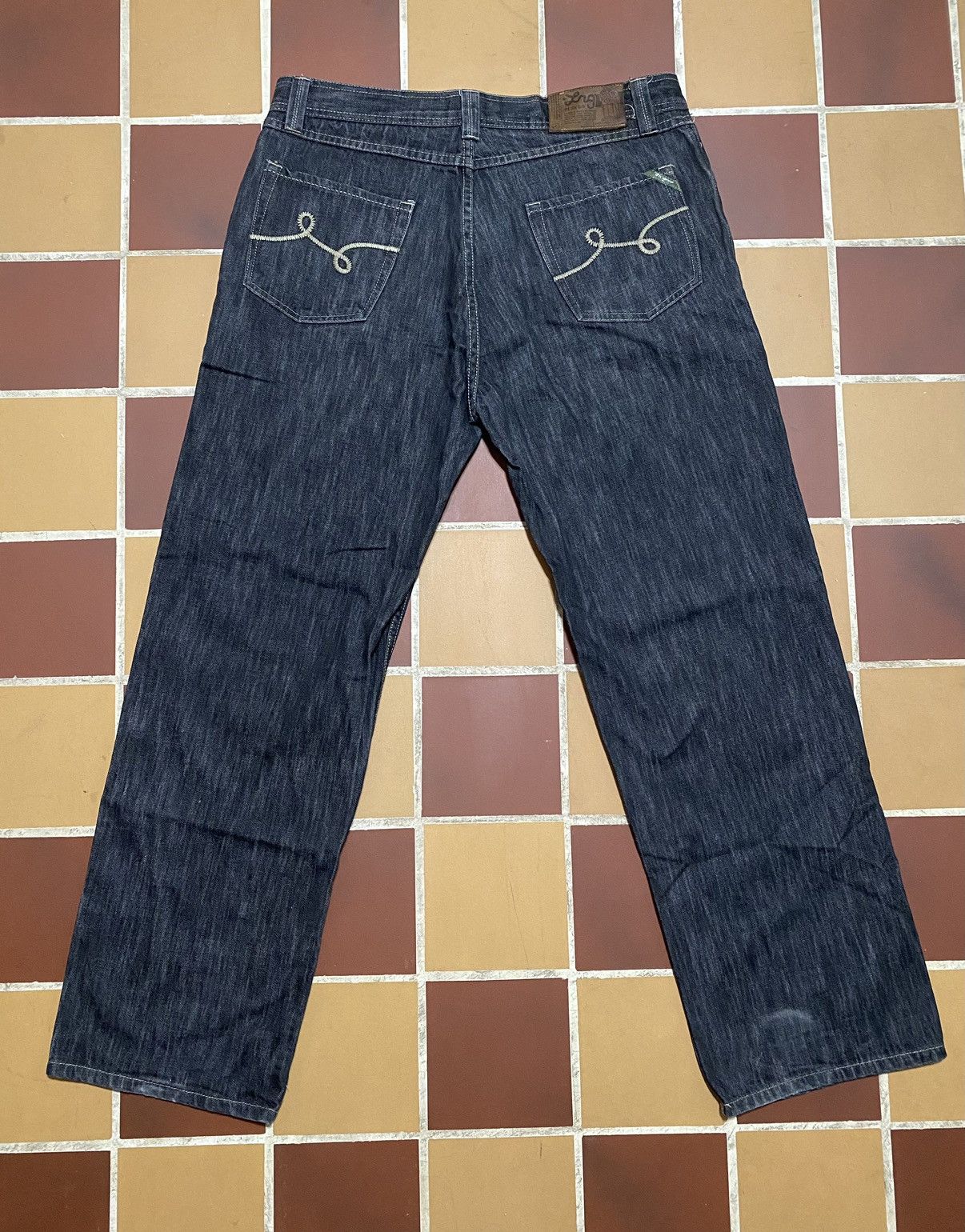 LRG Crazy Y2K LRG Baggy Black Jeans Size US 37 - 2 Thumbnail