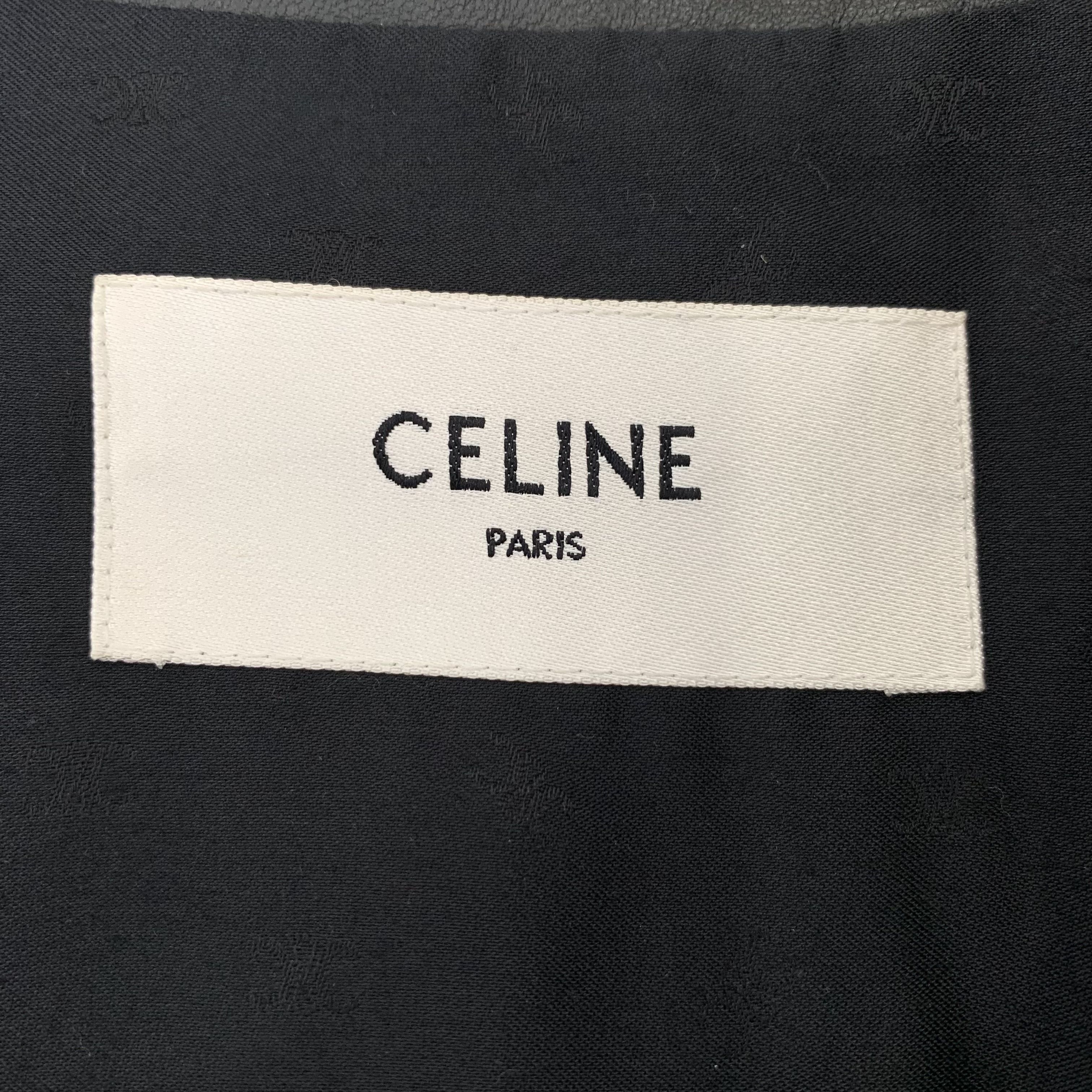 Celine Leather Jacket with Gold Buttons (Size S)