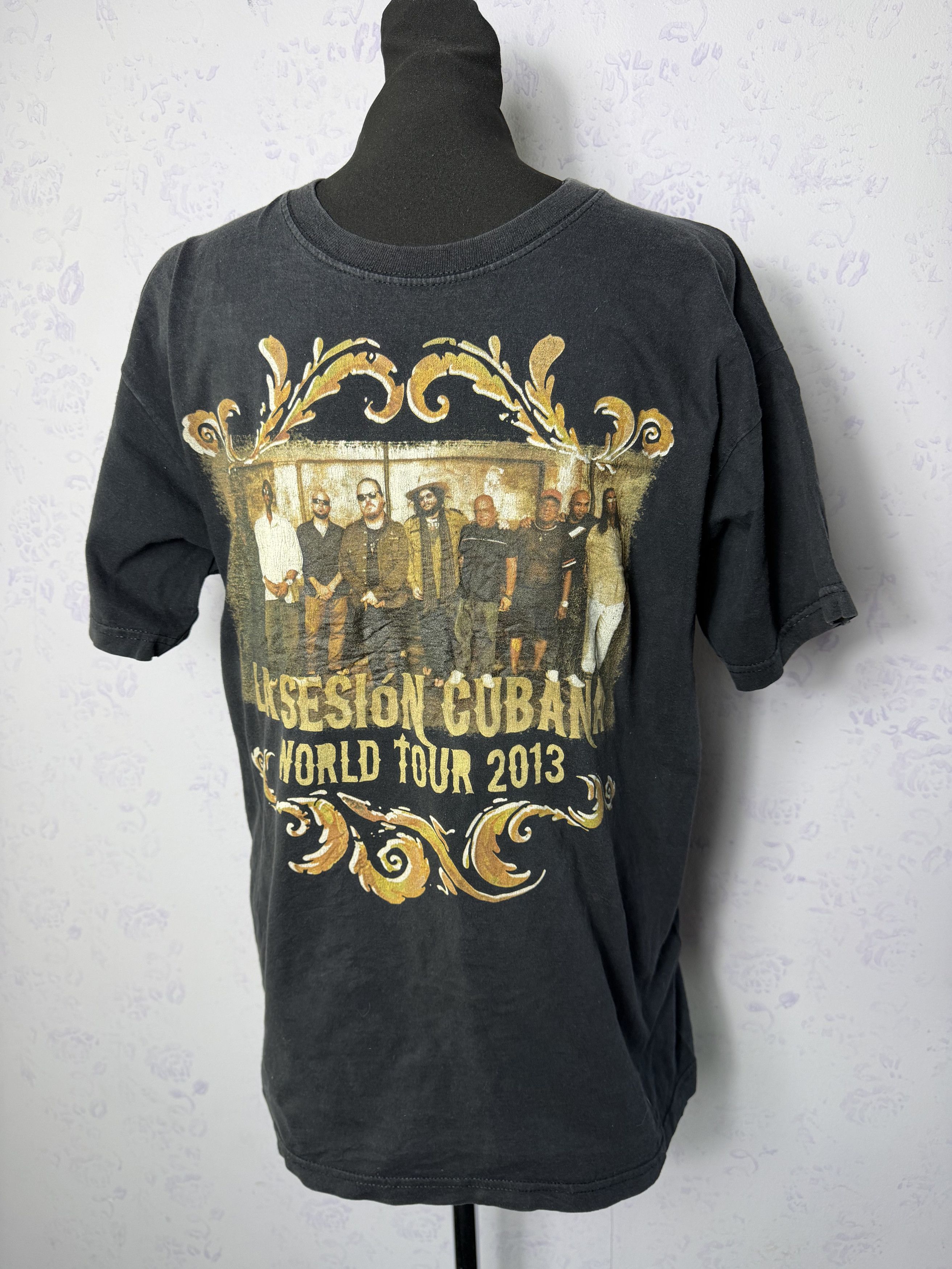 Band Tees La Sesion Cubana Tour Tee 2013 Washed Black Vintage Style L Size US L / EU 52-54 / 3 - 1 Thumbnail