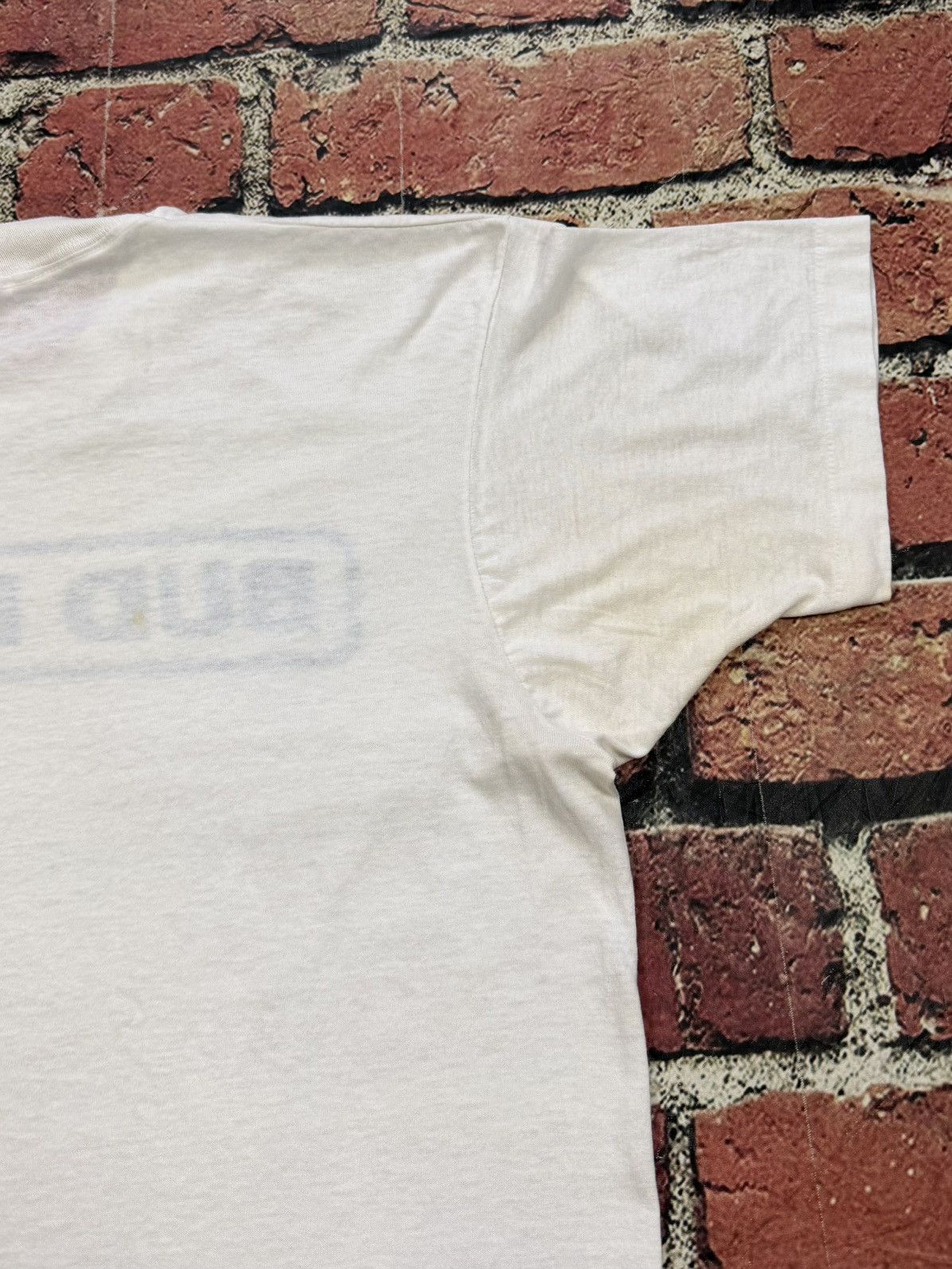 Budweiser Vintage Bud Light Beer 80s Tee Screen Stars Single Stitch Size US L / EU 52-54 / 3 - 10 Thumbnail