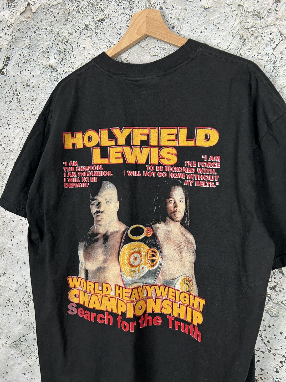 Vintage Vintage Holyfield vs Lewis 1999 Boxing Fight Tyson Rare Hype Size US XL / EU 56 / 4 - 5 Thumbnail