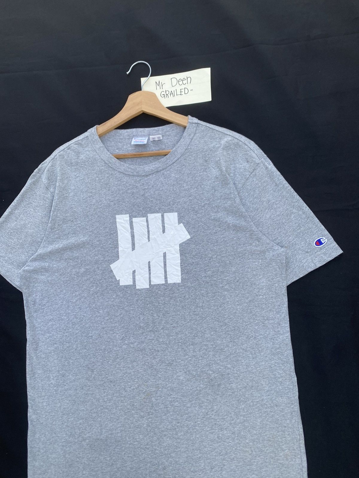 Undefeated Rare Vintage Champion x Undefeated Grey Tshirt Size US L / EU 52-54 / 3 - 7 Thumbnail