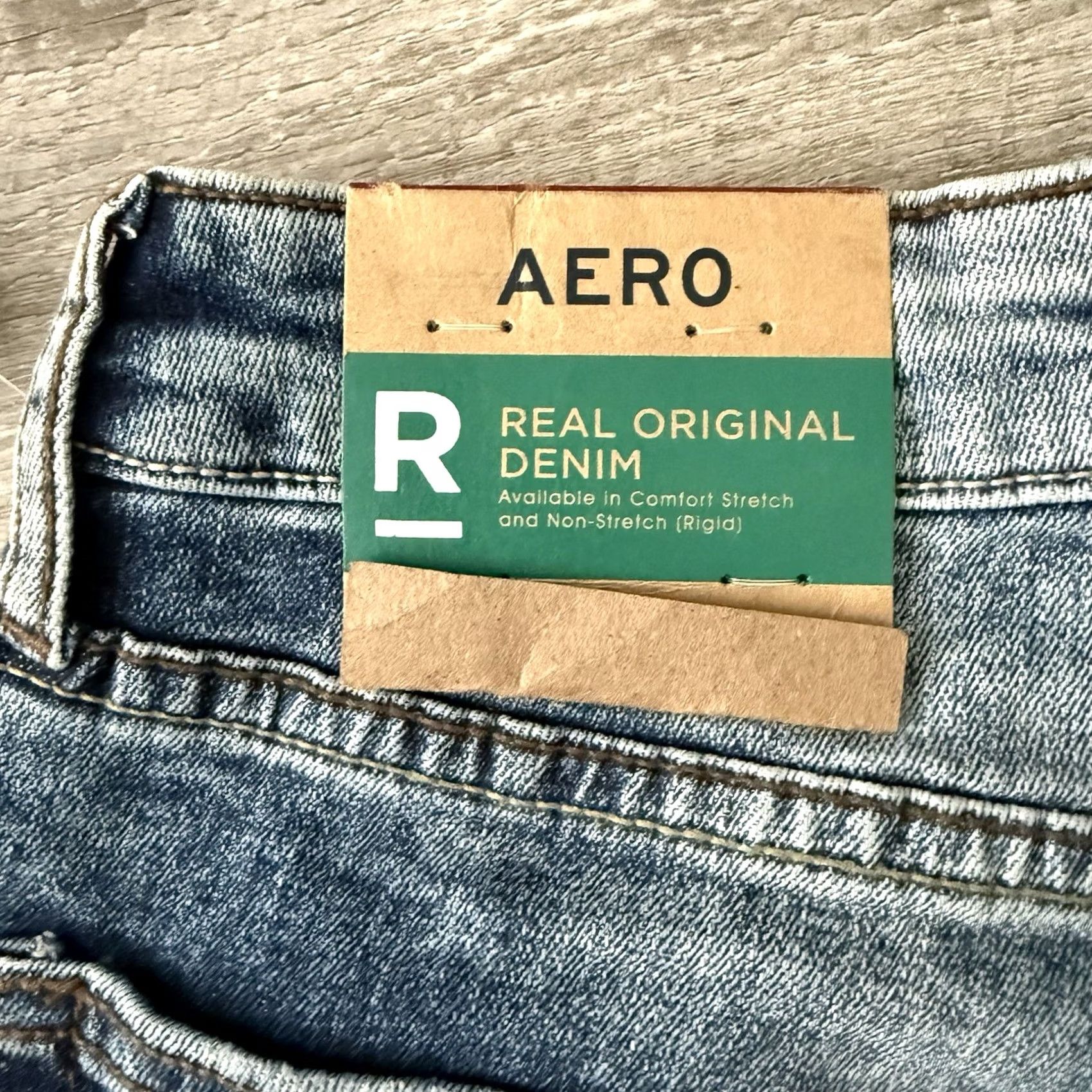 Vintage Aeropostale AERO Slim Straight Jeans Mens Sz 34x32 Distressed Stretch Denim NEW Size US 34 / EU 50 - 2 Thumbnail