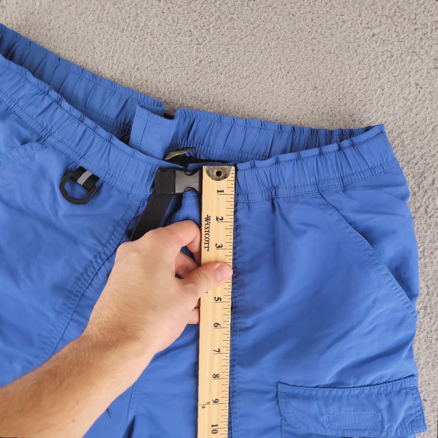 Eddie Bauer Eddie Bauer Shorts Mens Medium Blue Cargo Nylon W/Liner Hybrid Above Knee Swim Size US 31 - 7 Thumbnail