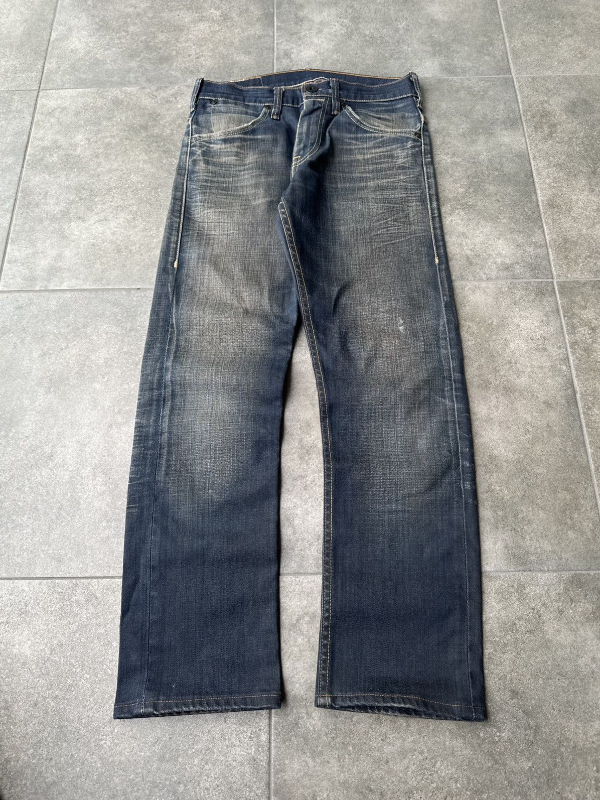 Levi's Vintage Levi’s Mud Washed Denim Jeans Y2K Avantgarde Japan Size US 28 / EU 44 - 1 Thumbnail