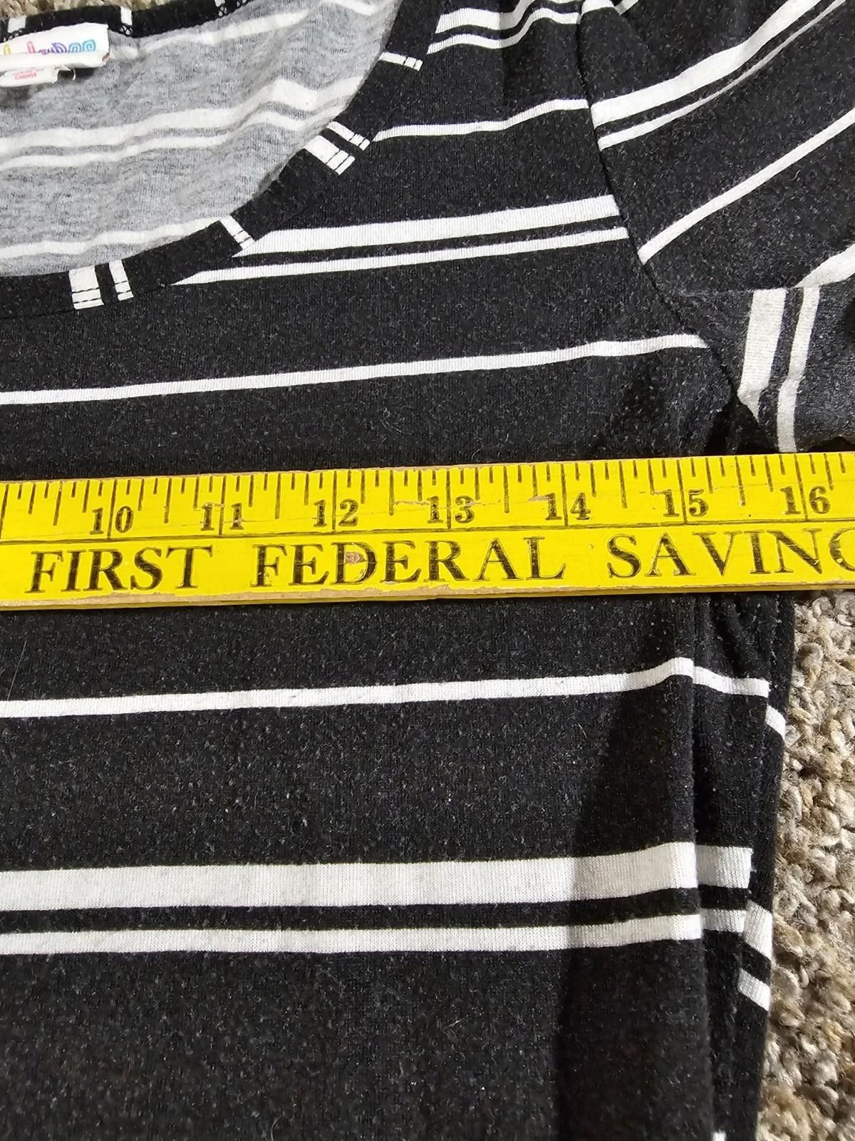 Other LuLaRoe Black White Striped Long Dress Small Size S / US 4 / IT 40 - 4 Thumbnail