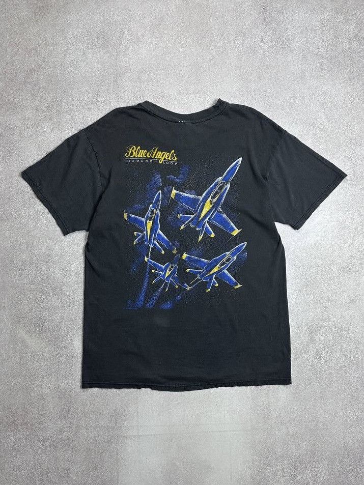 Vintage Vintage 90s Black Angels Military Diamond Loop T-shirt L Size US L / EU 52-54 / 3 - 3 Thumbnail