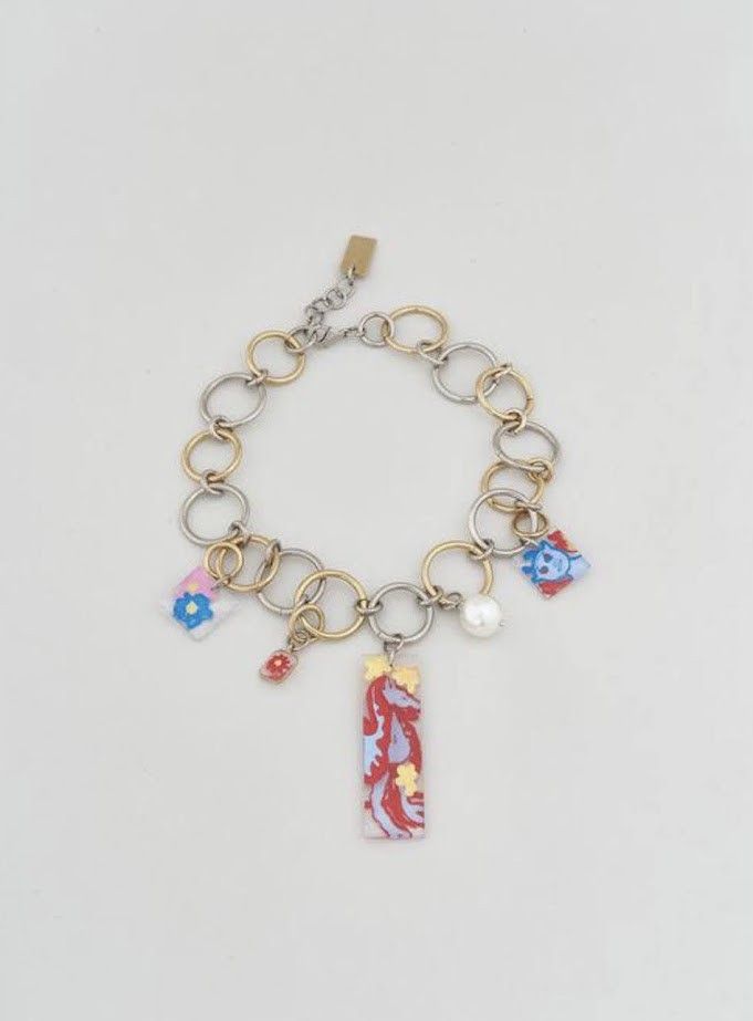 image of Marni O1W1Db10524 Size: Os / Chain Link Necklace In Multicolor, Women's