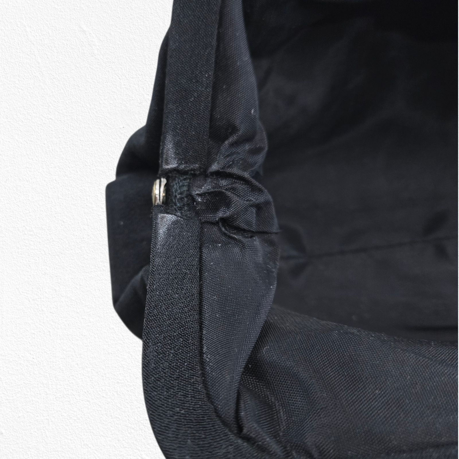 Vintage 1960s Black Evening Bag Gold Clasp Chain Handle Size ONE SIZE - 7 Thumbnail