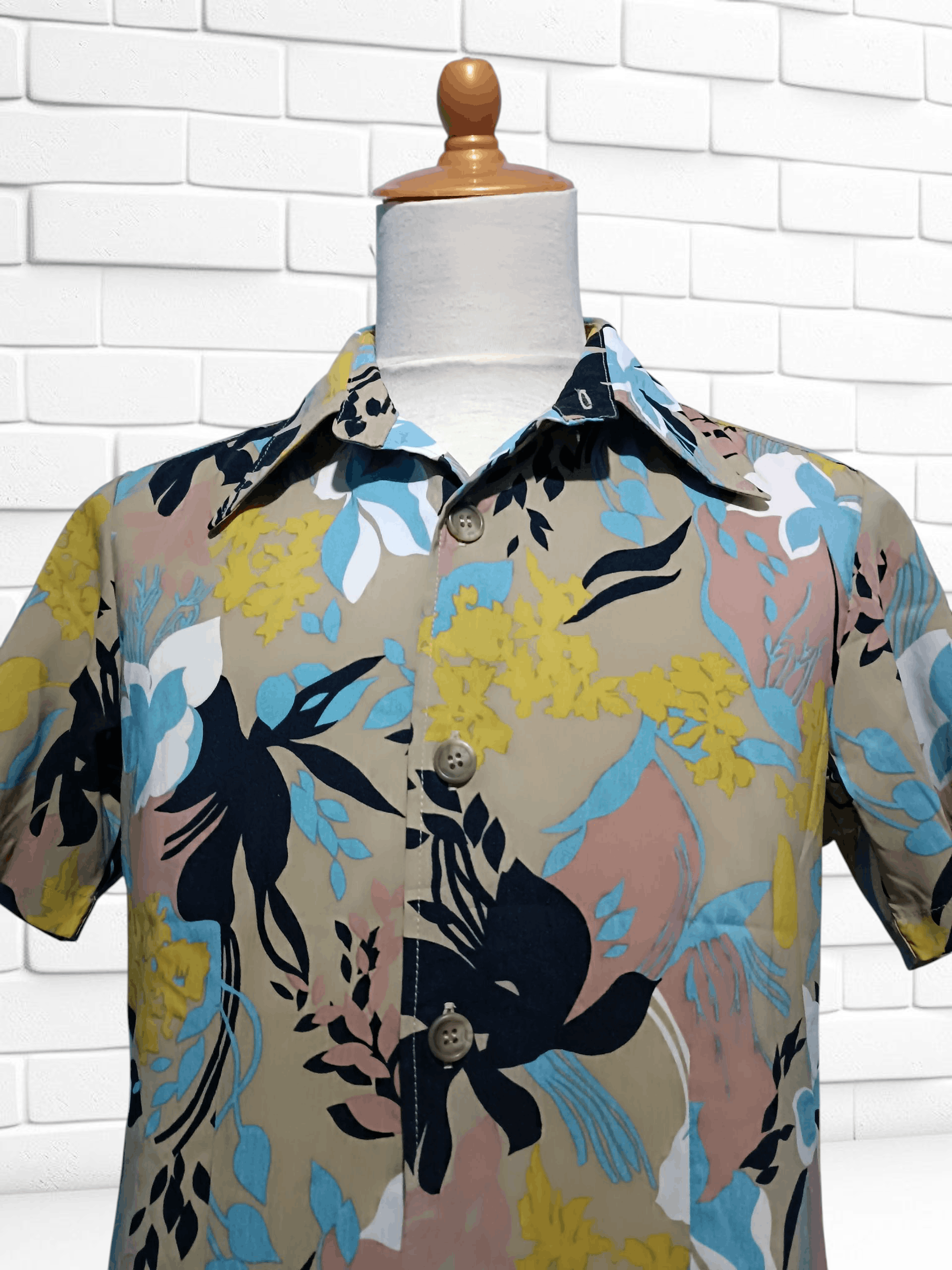 Tornado Mart Tornado Mart Flower Print Short Sleeve Shirt Size US M / EU 48-50 / 2 - 2 Thumbnail