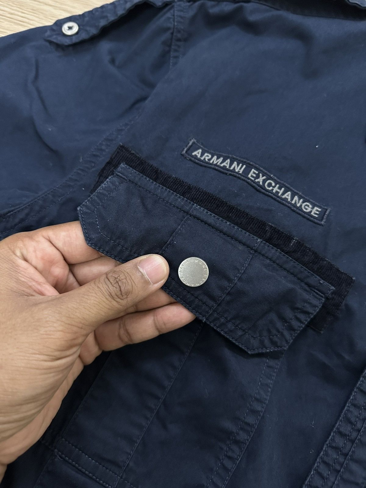 Armani Exchange × Beauty Beast Rare And Beautiful Armani Exchange Double Pocket Work Shirt Size US XL / EU 56 / 4 - 11 Thumbnail