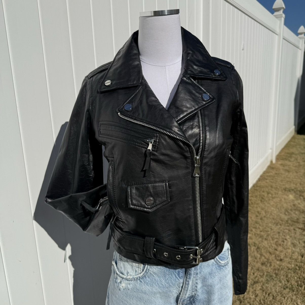 MILLY Milly moto iconic leather jacket Size S / US 4 / IT 40 - 11 Thumbnail