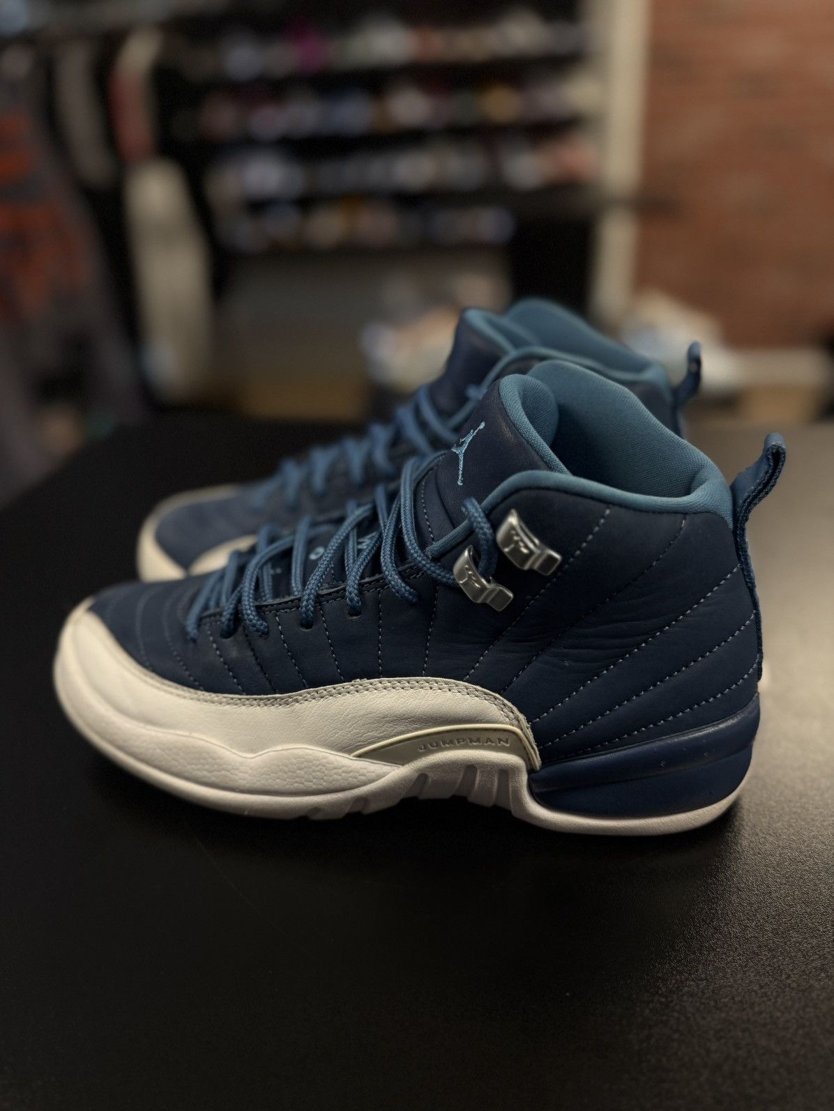 Jordan Brand × Nike Jordan 12 Blue Indigo Size 6Y/7.5W Pre Owned Size US 6 / EU 39 - 6 Thumbnail