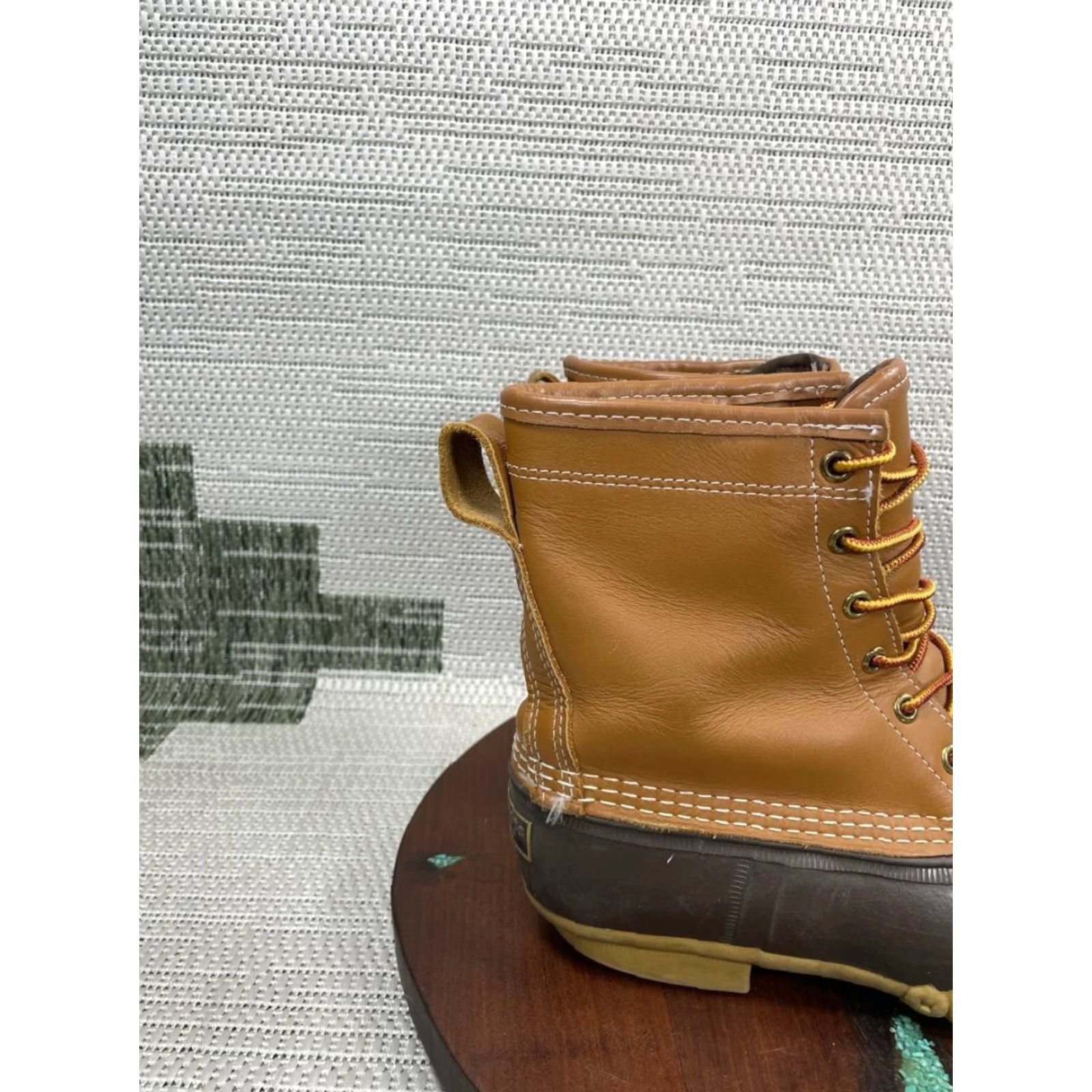 Vintage L.L.Bean Boots Women 8 M Gore-tex Brown Leather Lace Up Ankle Duck USA Made Boots Size US 8 / IT 38 - 3 Thumbnail