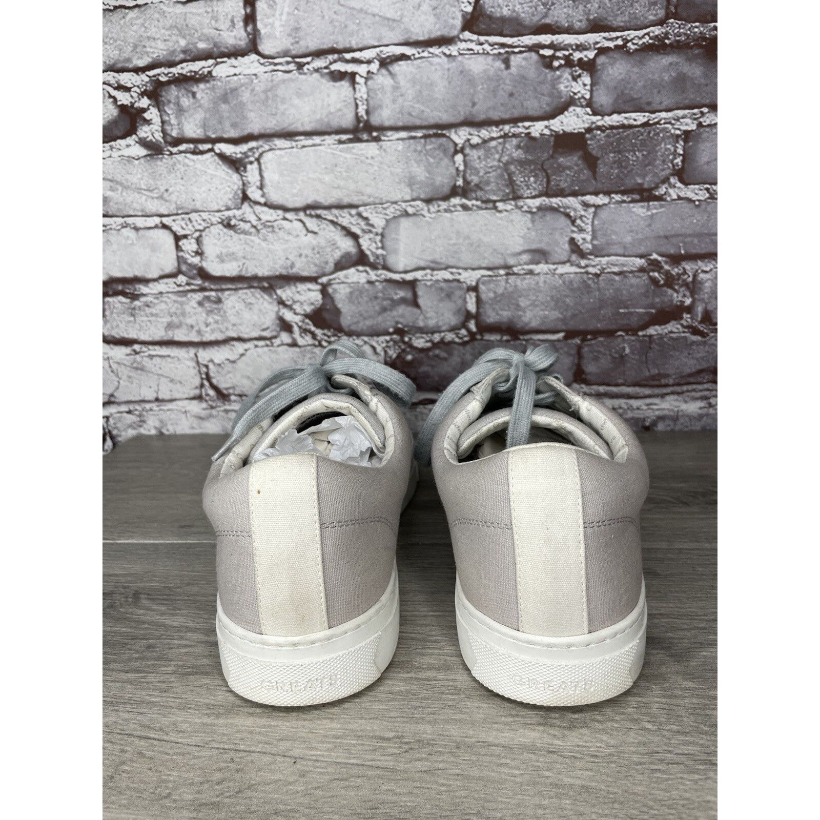 Greats Greats Gray Canvas Fabric Lace Up Low Casual Sneakers Shoes Size US 12 / EU 45 - 4 Thumbnail