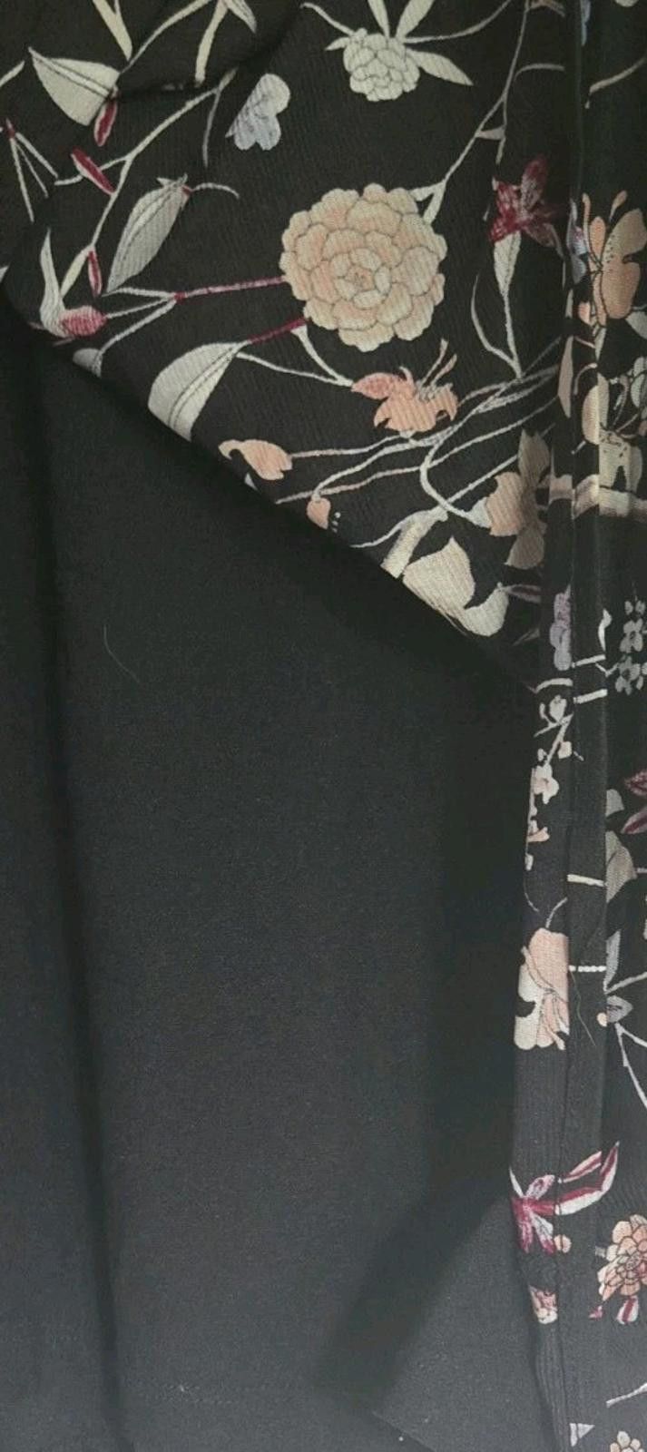 Style & Co Style & Co Women Womens Size 0X Blouse Top Shirt Black Flora Size L / US 10 / IT 46 - 12 Thumbnail
