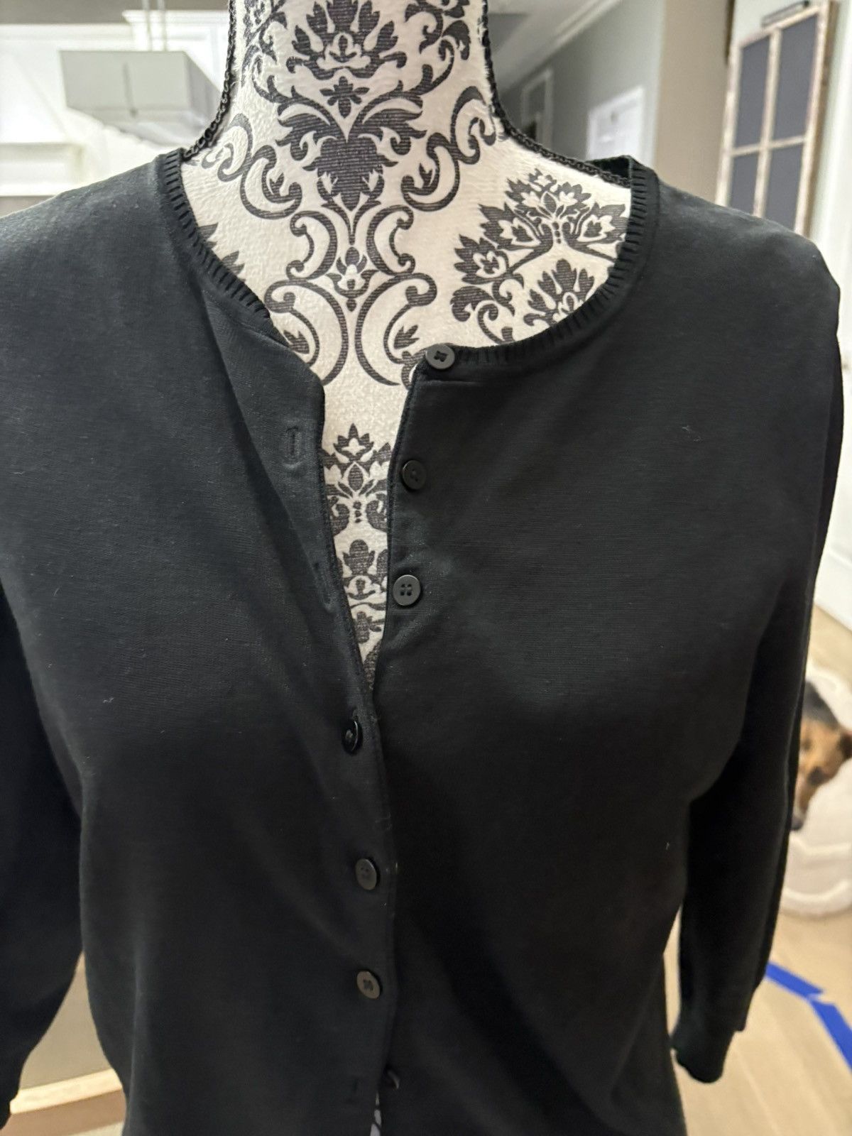 Other Black size large 3/4 sleeve cardigan sweater Size L / US 10 / IT 46 - 2 Thumbnail