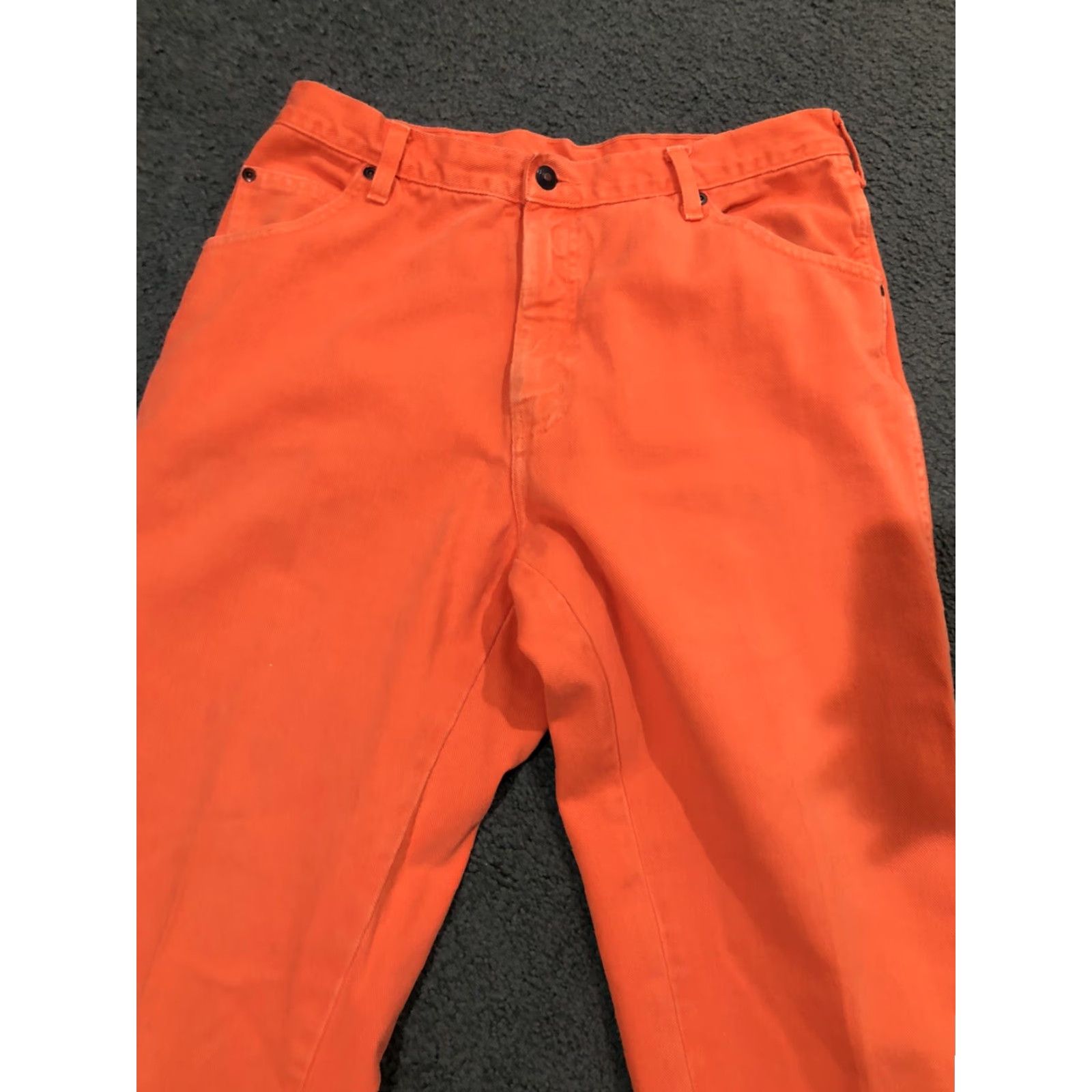 Lands' End VINTAGE Lands' End Denim Jeans Orange 32x30 Men USA Straight W32 L30 United States Regular Inseam 30 Size US 32 / EU 48 - 2 Thumbnail