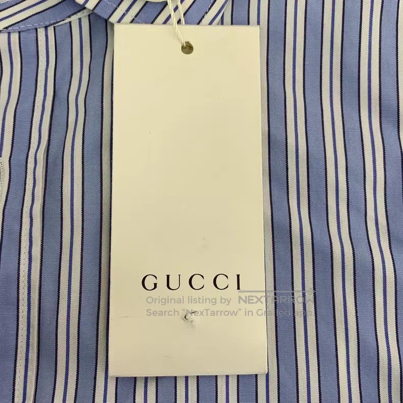 Gucci Gucci Blue vertical striped cotton lapel single-breasted l Size M / US 6-8 / IT 42-44 - 7 Thumbnail