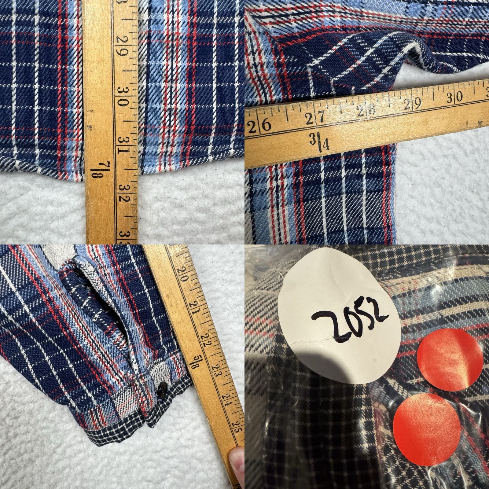 Vintage VINTAGE Five Brothers Plaid Button-Up Shirt Heavy Thick Blue Red White 2XL Mens Long Sleeve Button-Up Shirt - 2XL, Blue Red White, Vintage, Mens Size US XXL / EU 58 / 5 - 9 Thumbnail