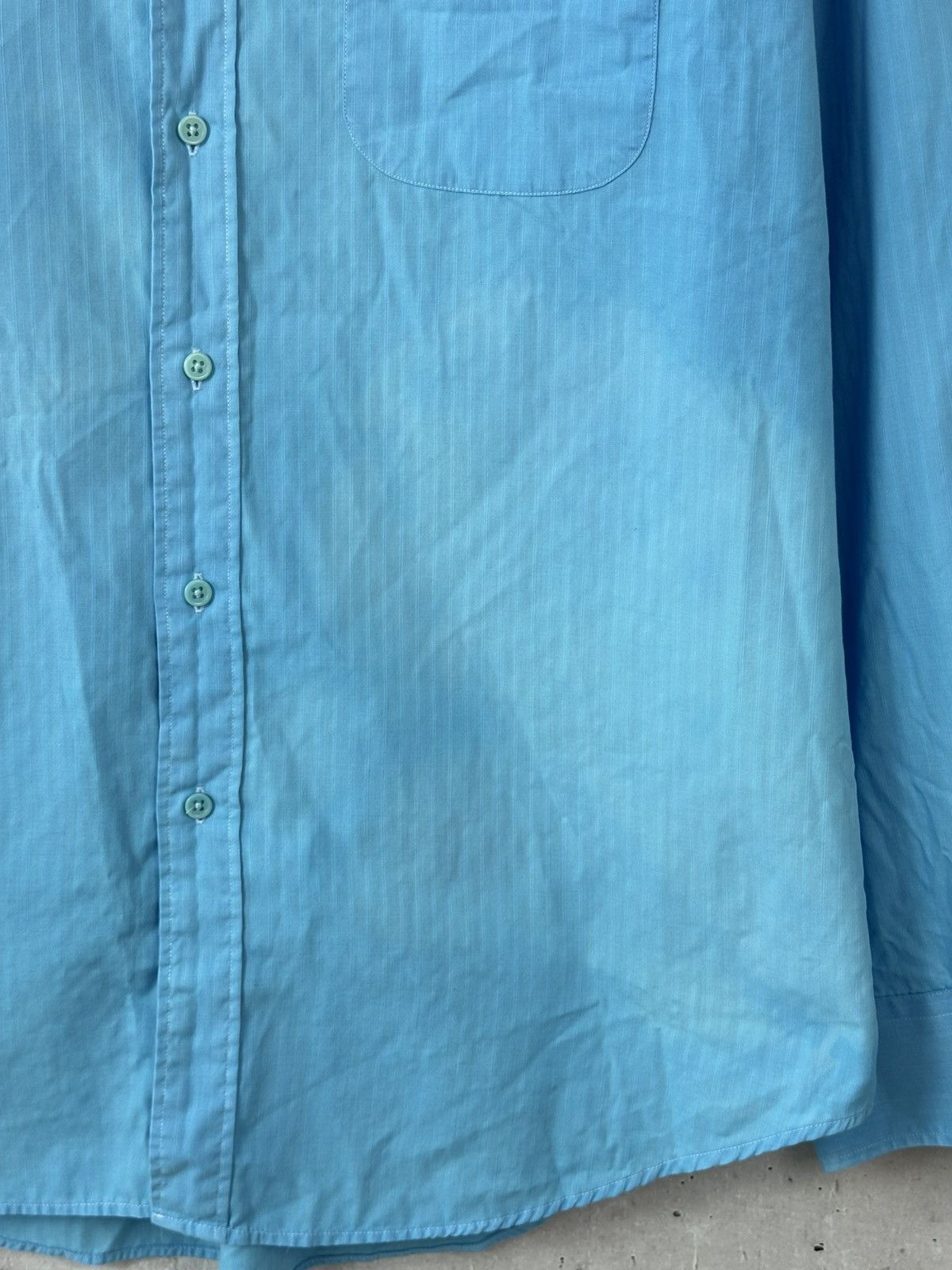 Yves Saint Laurent Vintage YvesSaintLaurent Blue Cotton Logo Long Sleeve Shirt Size US XXL / EU 58 / 5 - 7 Thumbnail
