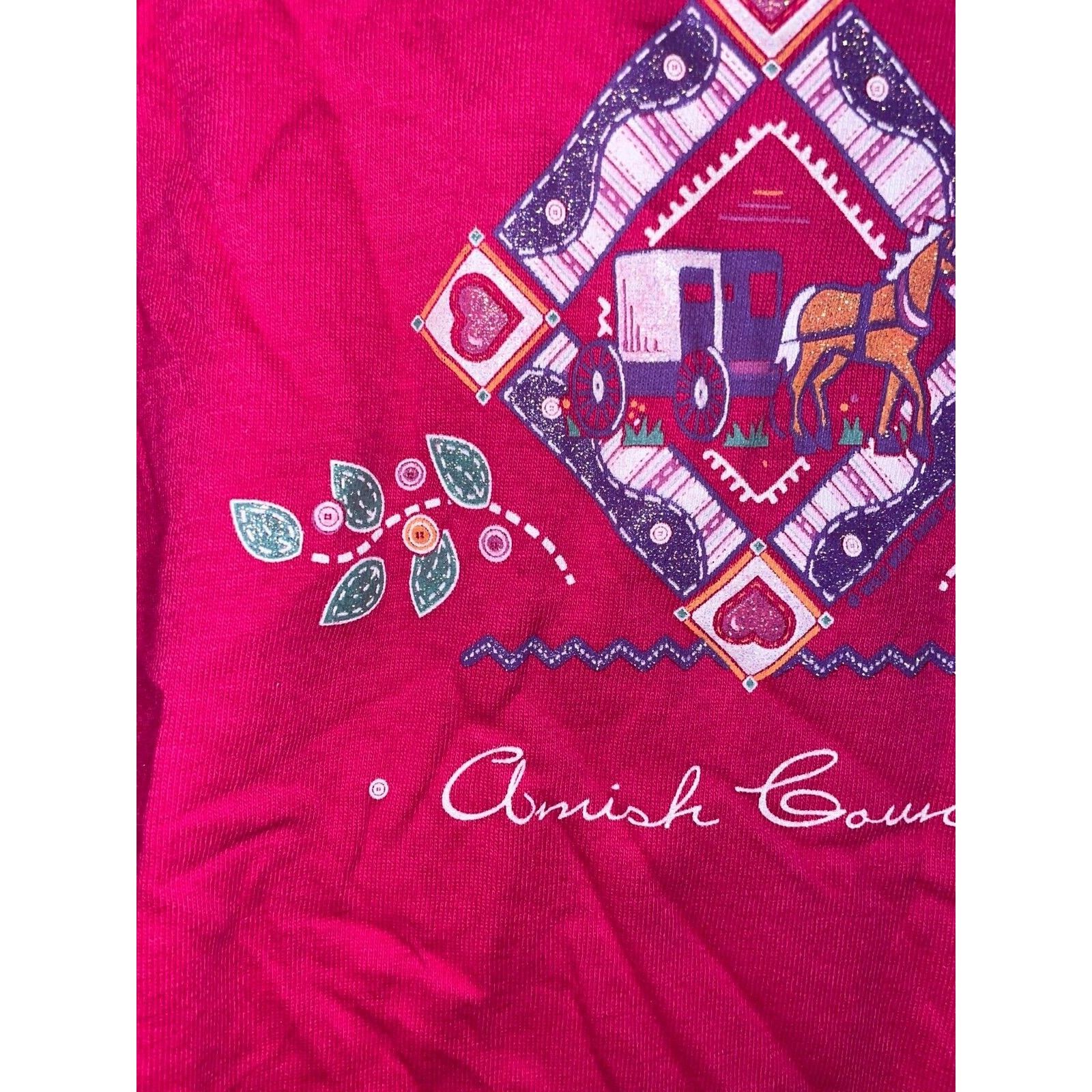 Vintage Womens Lancaster Shirt Pennsylvania Amish Top Tee 90s Large Size L / US 10 / IT 46 - 4 Thumbnail