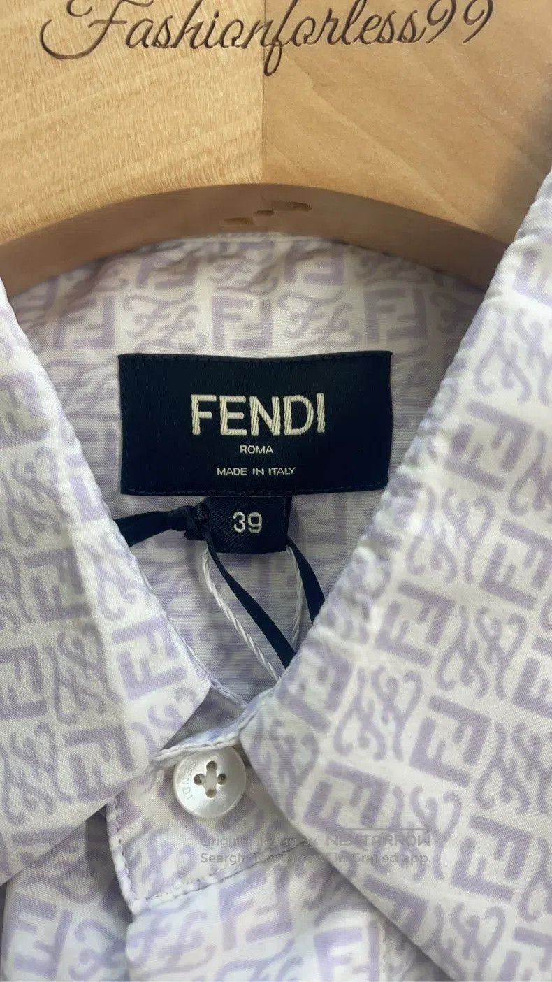Fendi Fendi size 39 Logo Print Shirt Size US M / EU 48-50 / 2 - 3 Thumbnail