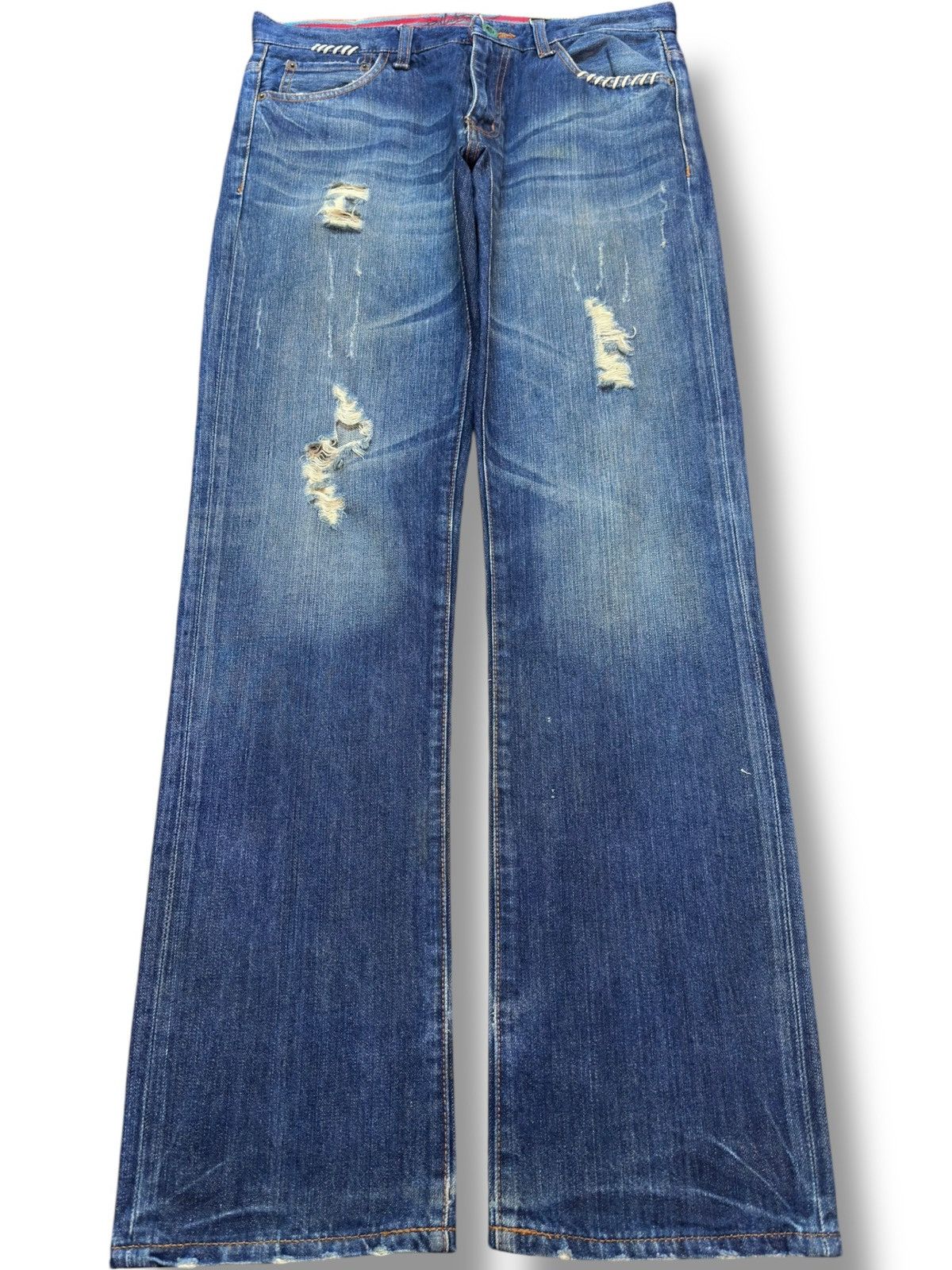 Billabong Vintage Billabong Skater Grunge Distressed Denim Size US 33 - 1 Thumbnail