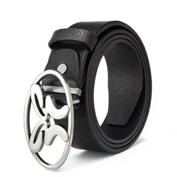 Genuine Leather Youth Simple Top Layer Cowhide Trendy Versatile Belt Size ONE SIZE - 2 Thumbnail
