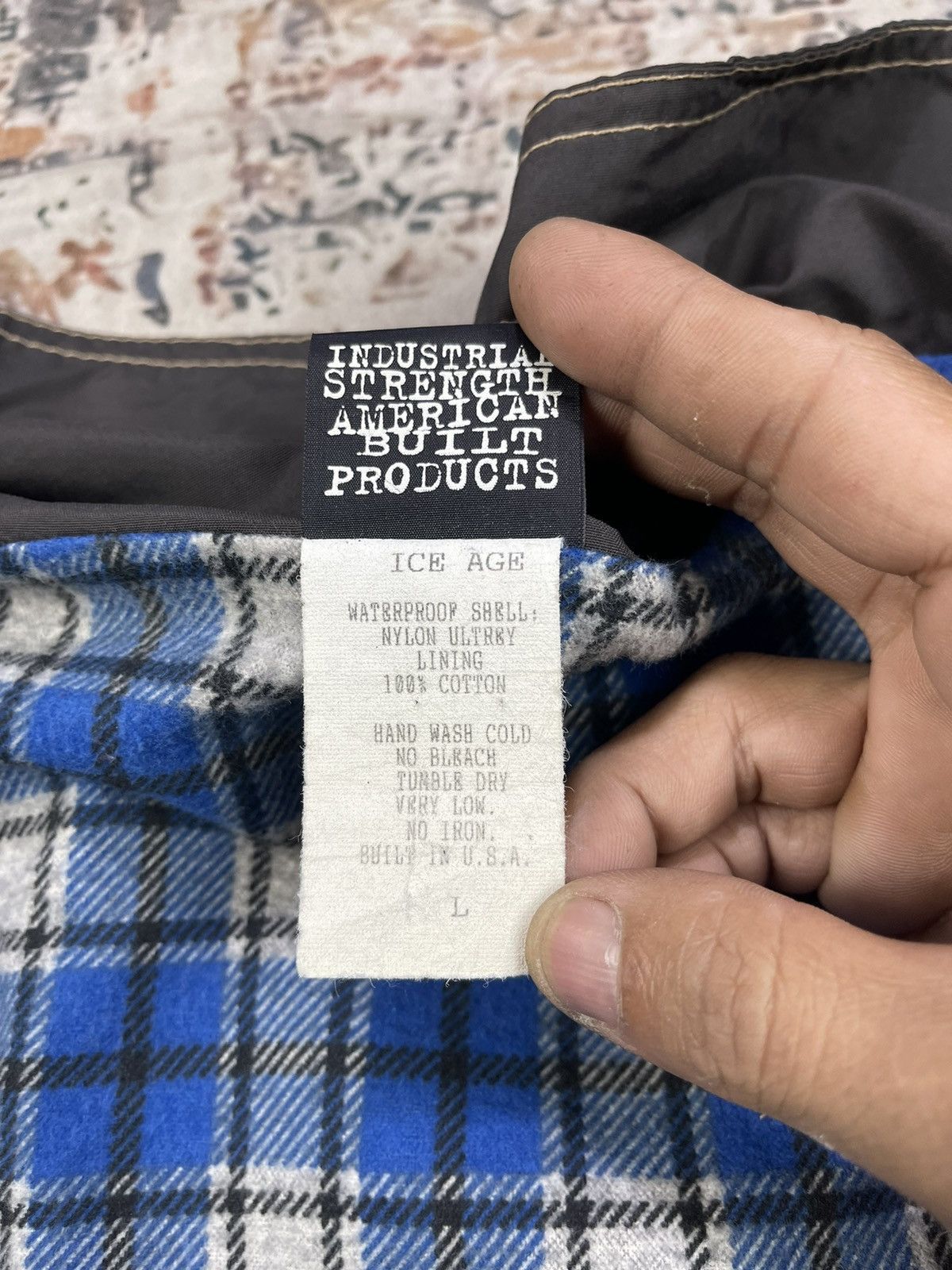 Vintage Vtg 90s Ice Age Plaid Flannel Lining Zipper Jacket Size US L / EU 52-54 / 3 - 15 Thumbnail