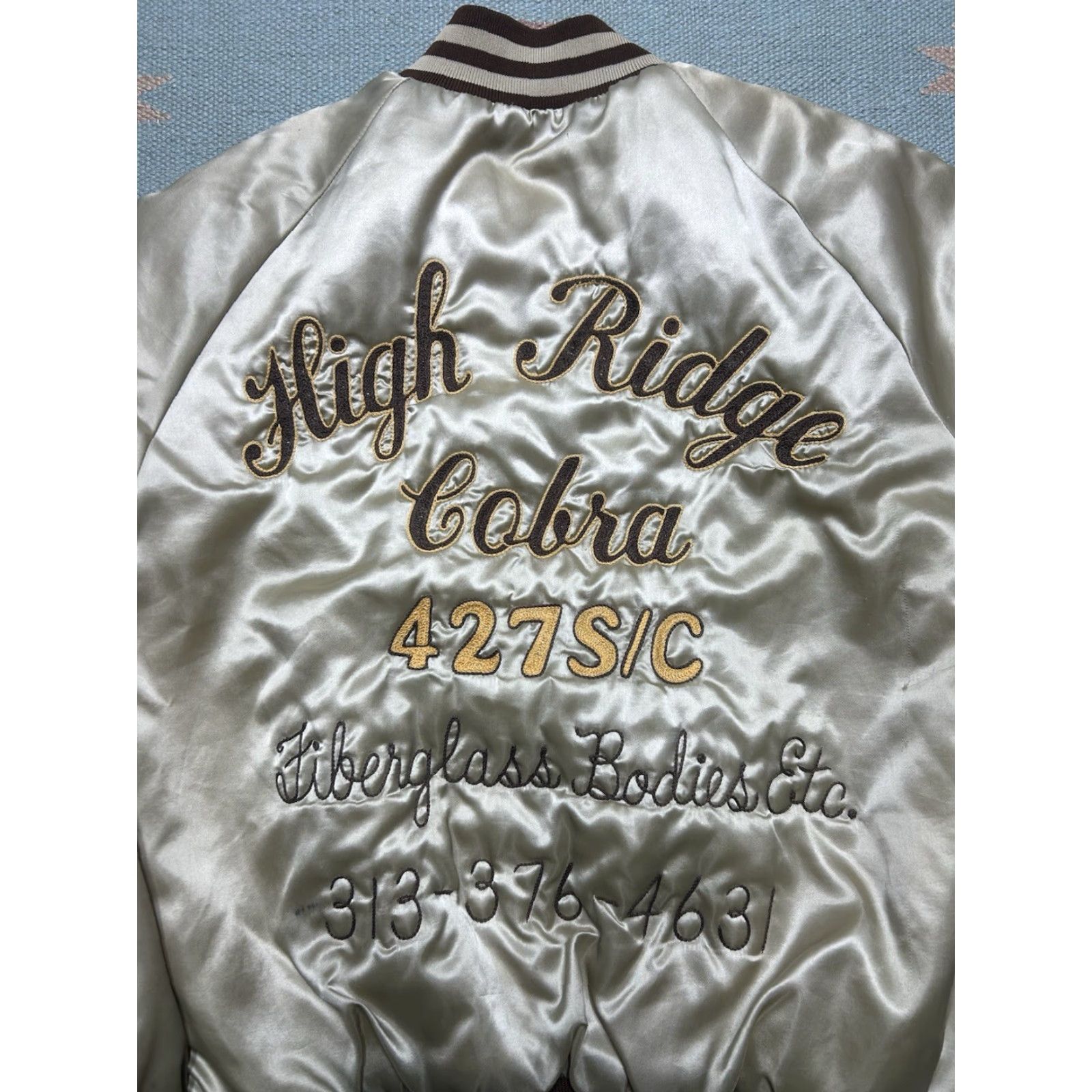 Vintage VINTAGE 80s satin bomber jacket Shelby cobra muscle car chainstitch Detroit Medium Size US M / EU 48-50 / 2 - 2 Thumbnail